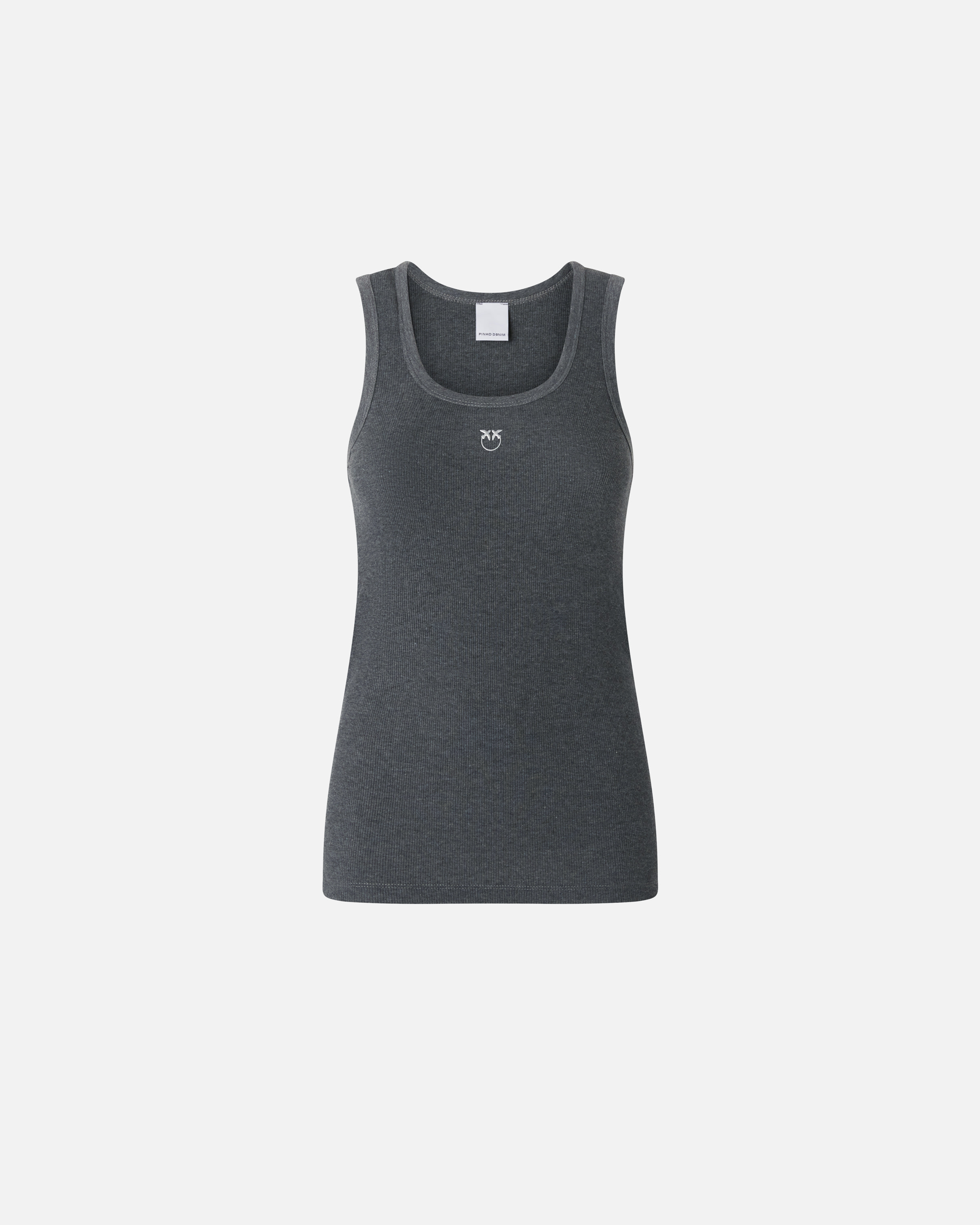 Pinko Geripptes Tanktop mit Logo