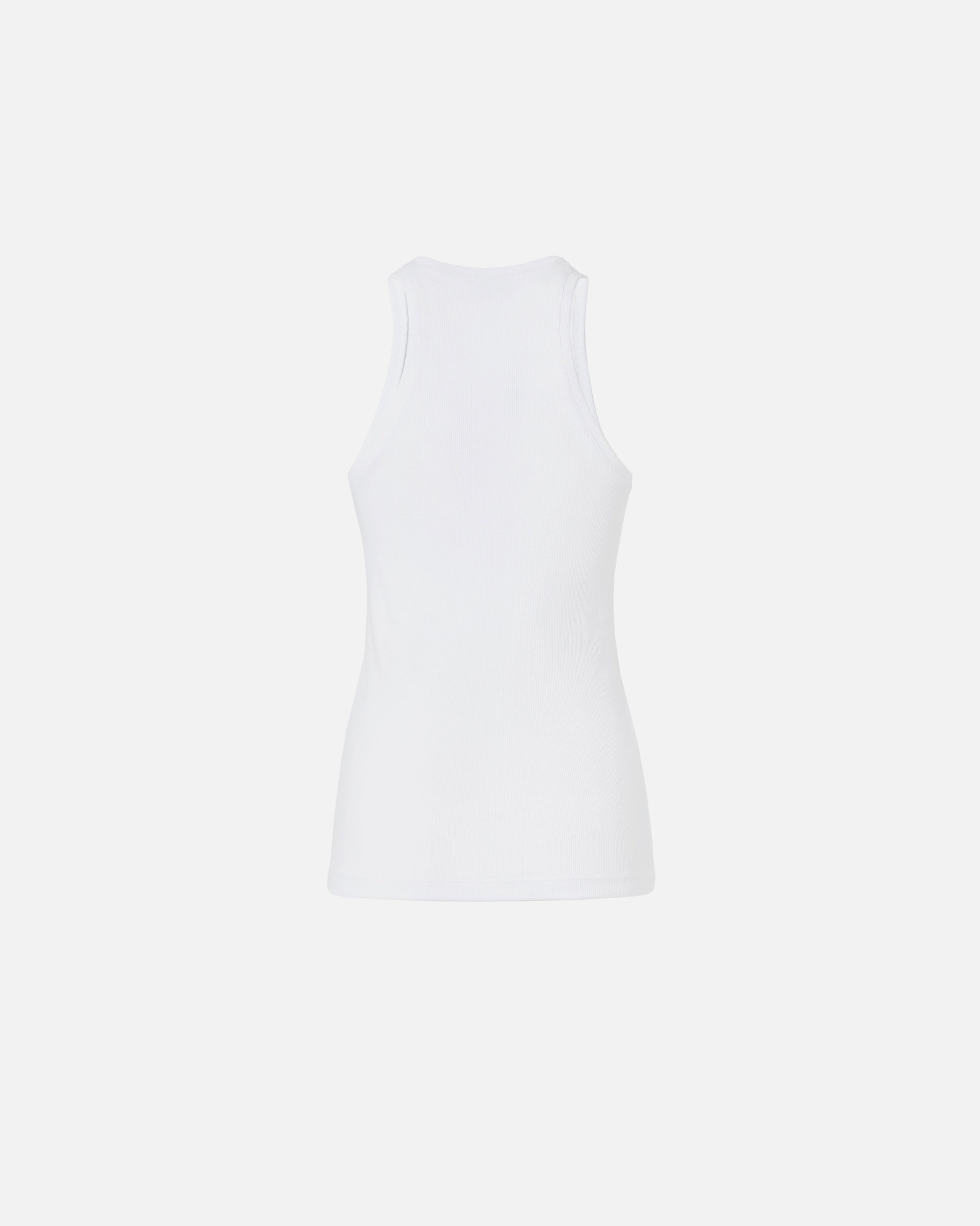 Pinko Ribbed Camisole Top With Logo In Blanc Brill.