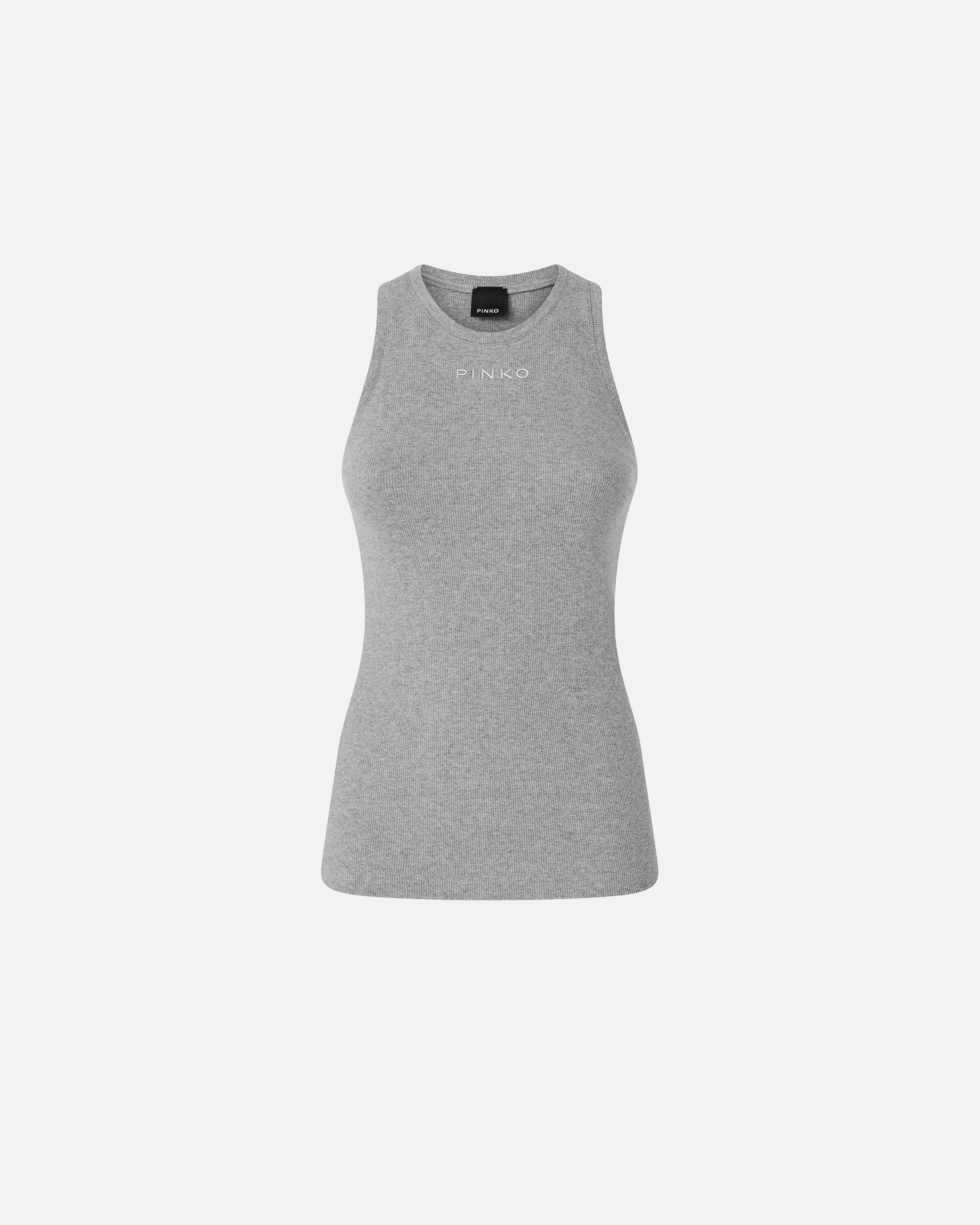 Geripptes Tanktop - Grau - large