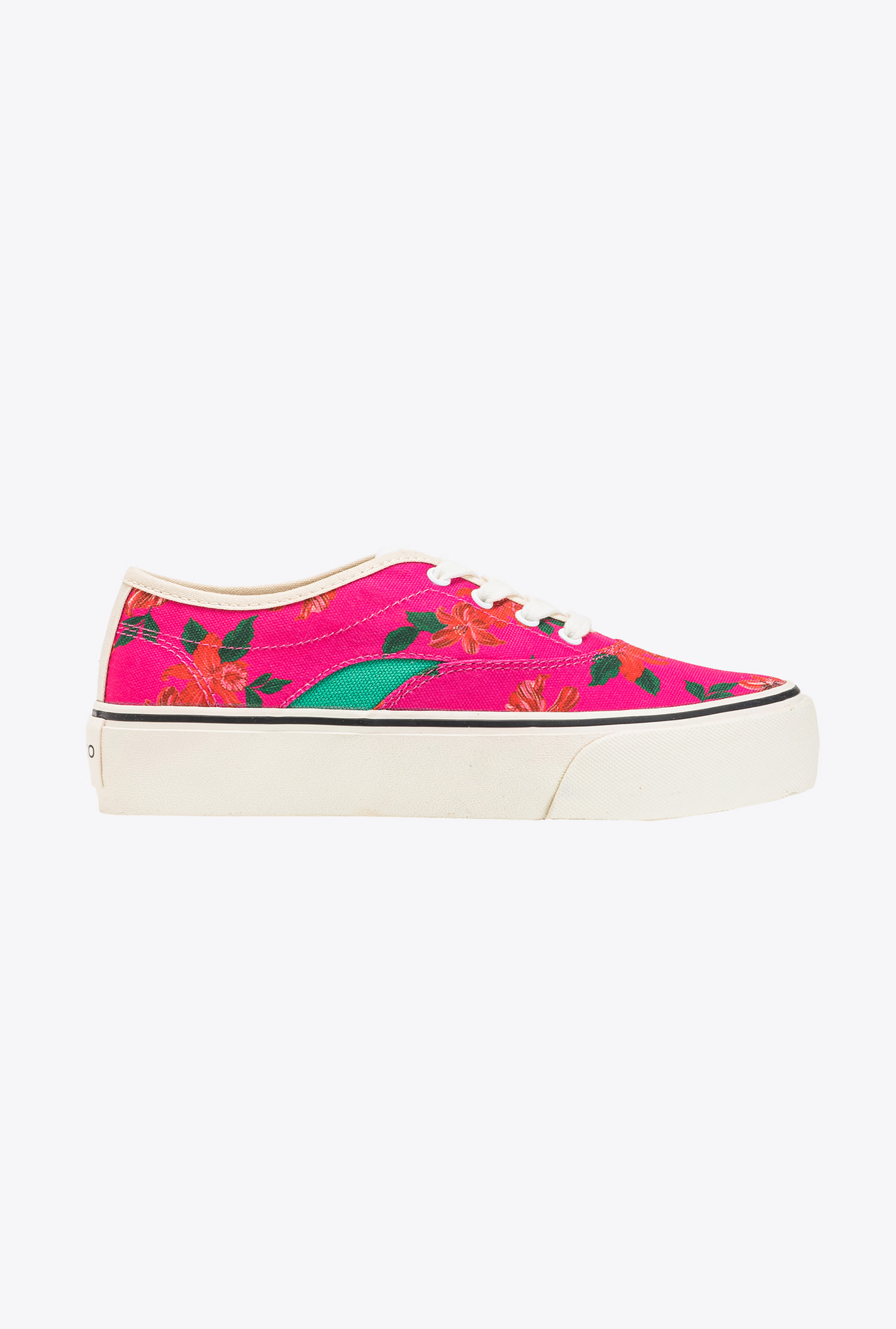 Floral-print skater shoes - Multicolour - fuchsia/green