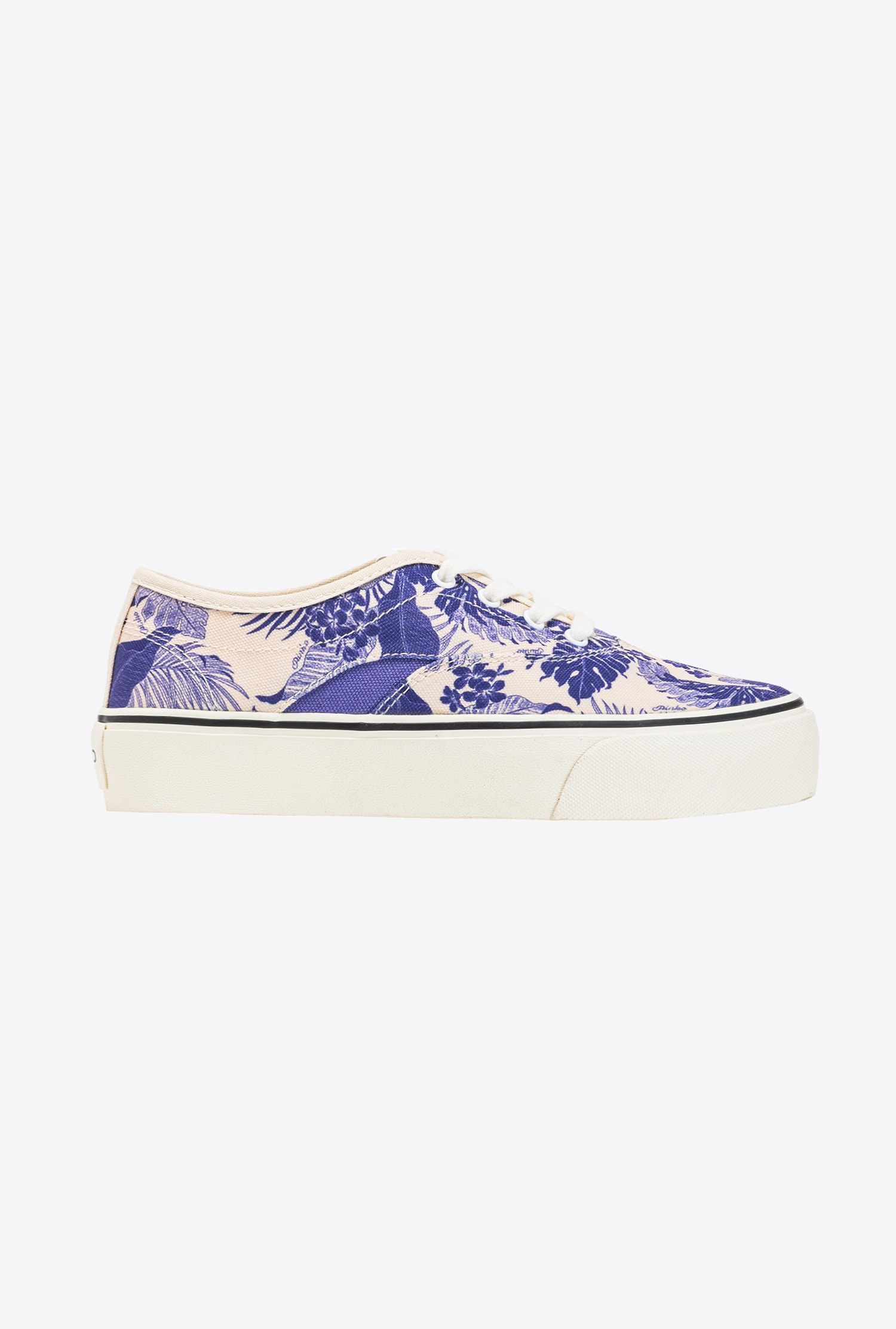 Floral-print skater shoes - White/purple