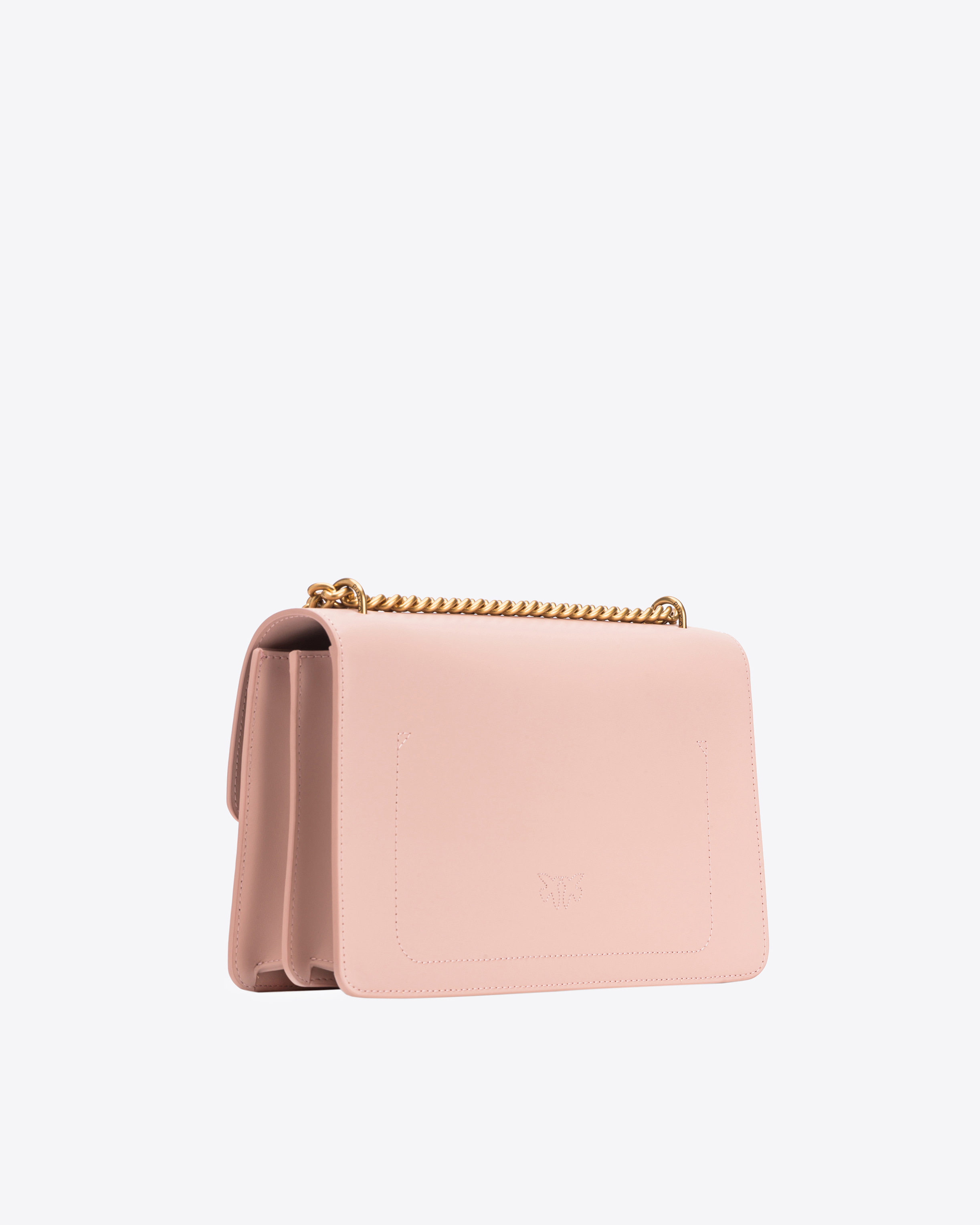 Pinko Love One Mini Crossbody Bag In Pink/dusty Pink-antique Gold