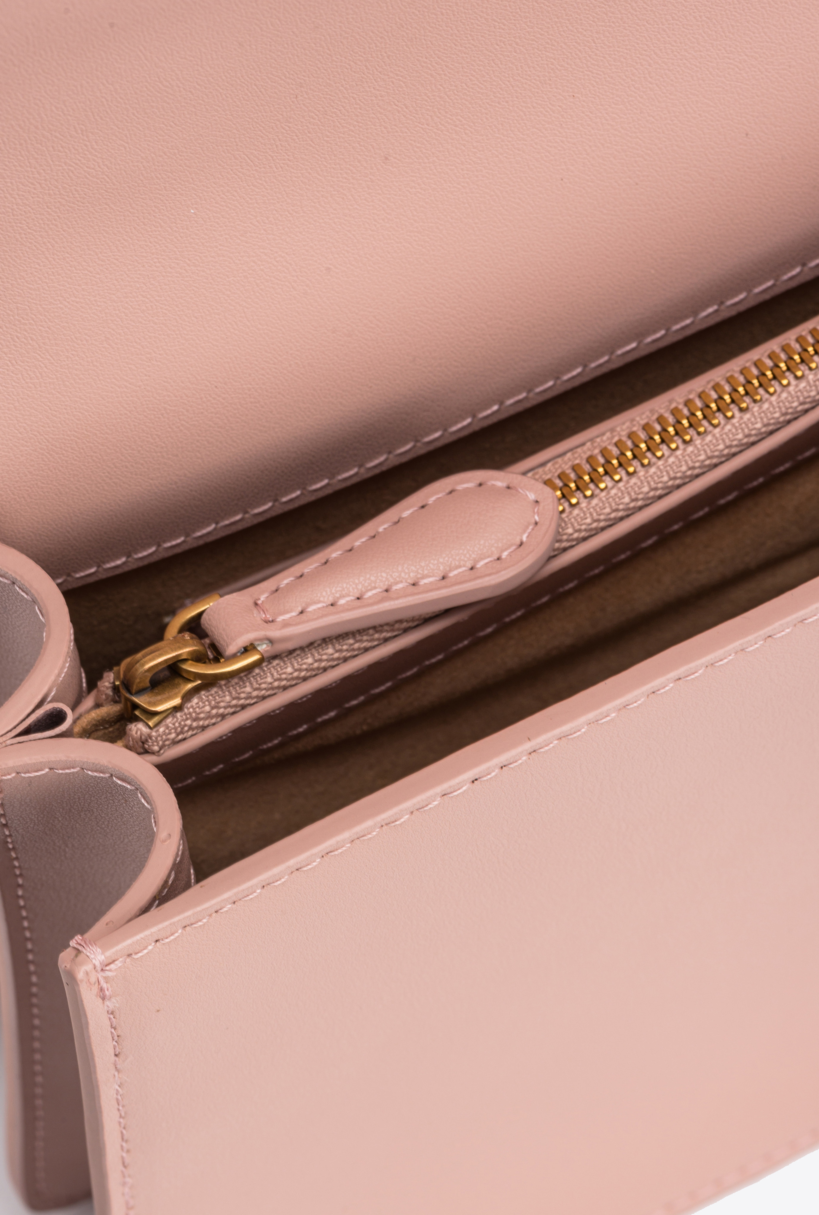 Pinko Love One Mini Crossbody Bag In Pink/dusty Pink-antique Gold
