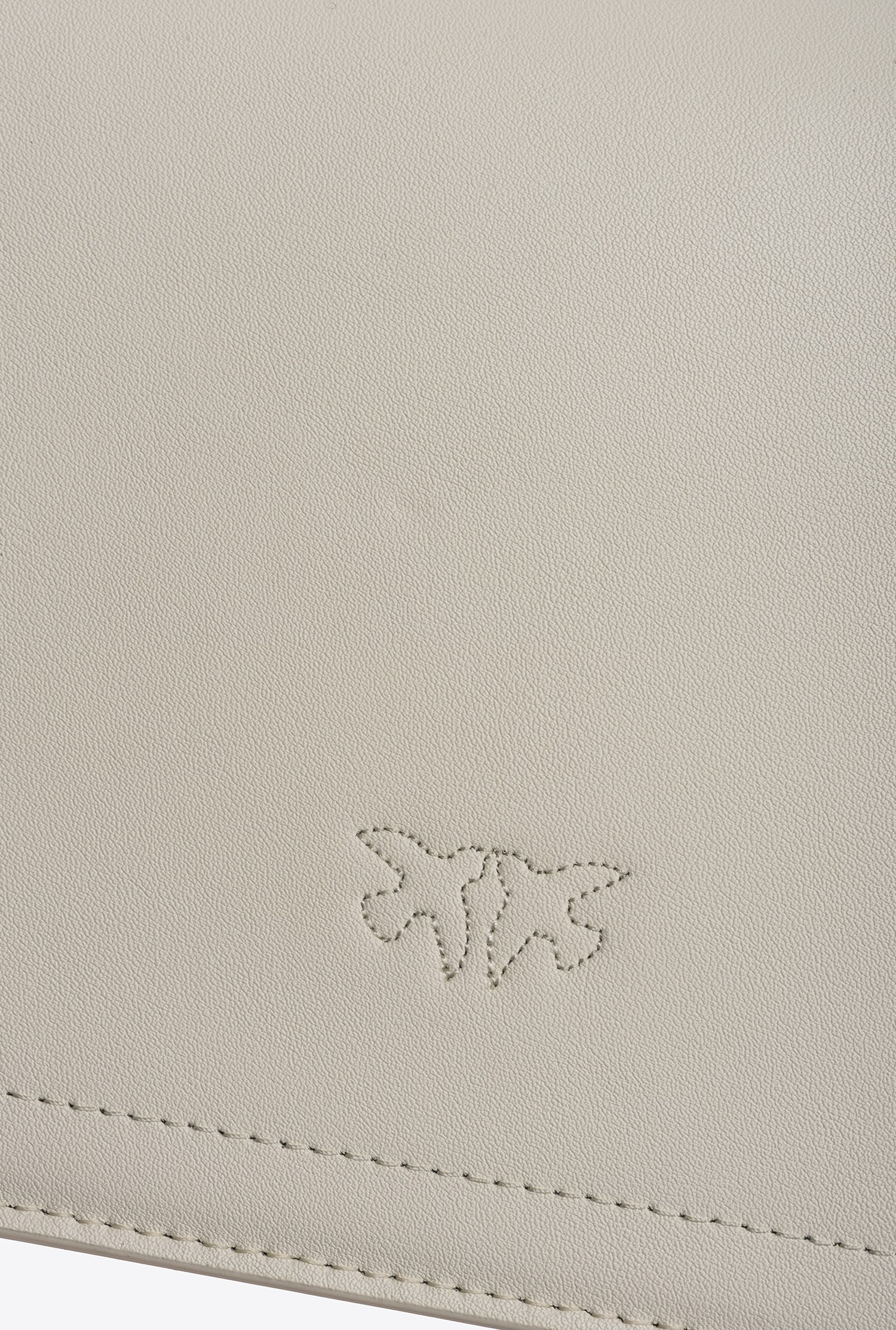 Pinko Love One Classic Leather Crossbody Bag In White+white-antique Gold