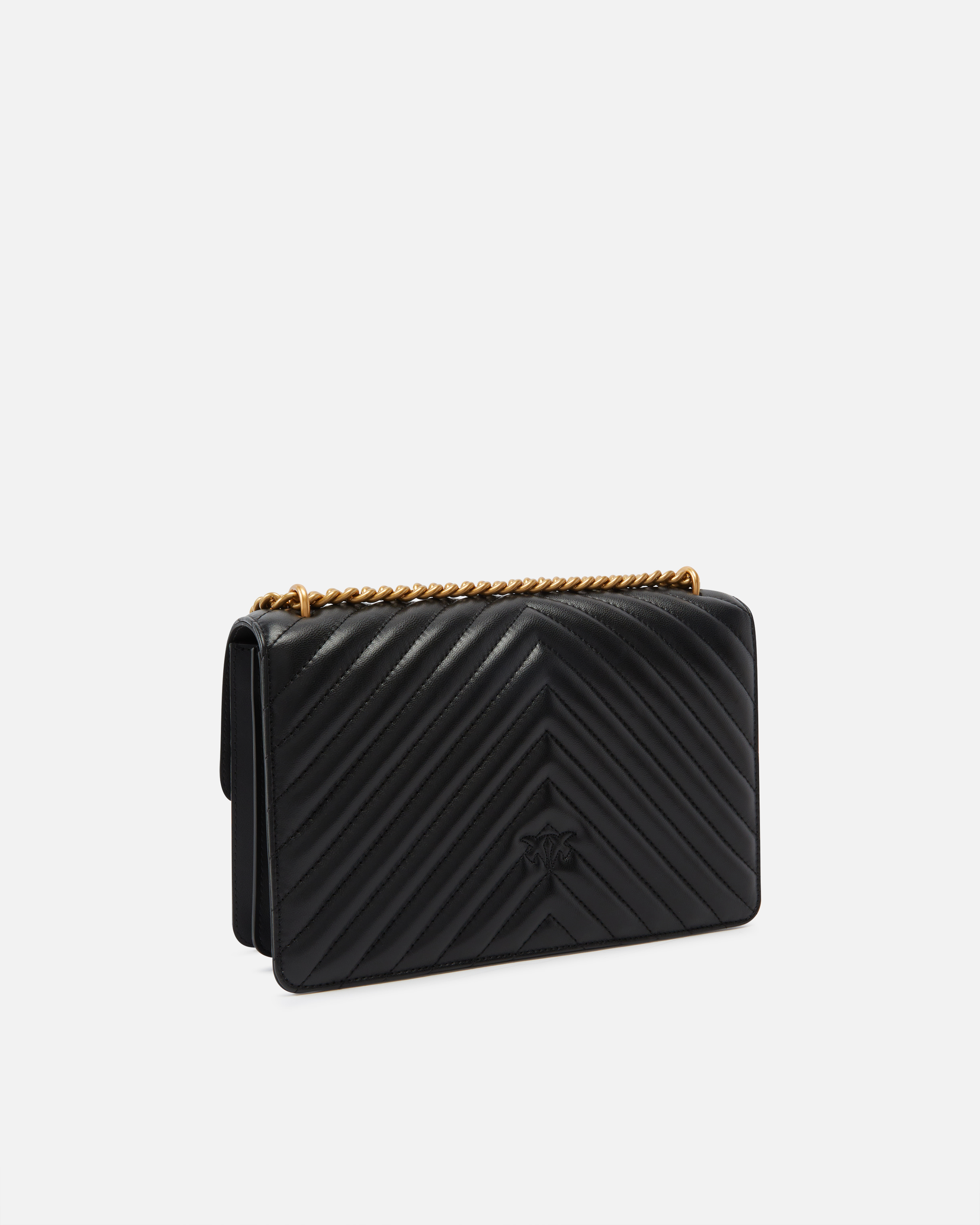 Bolso Mujer Pinko Love Classic Chevron Negro