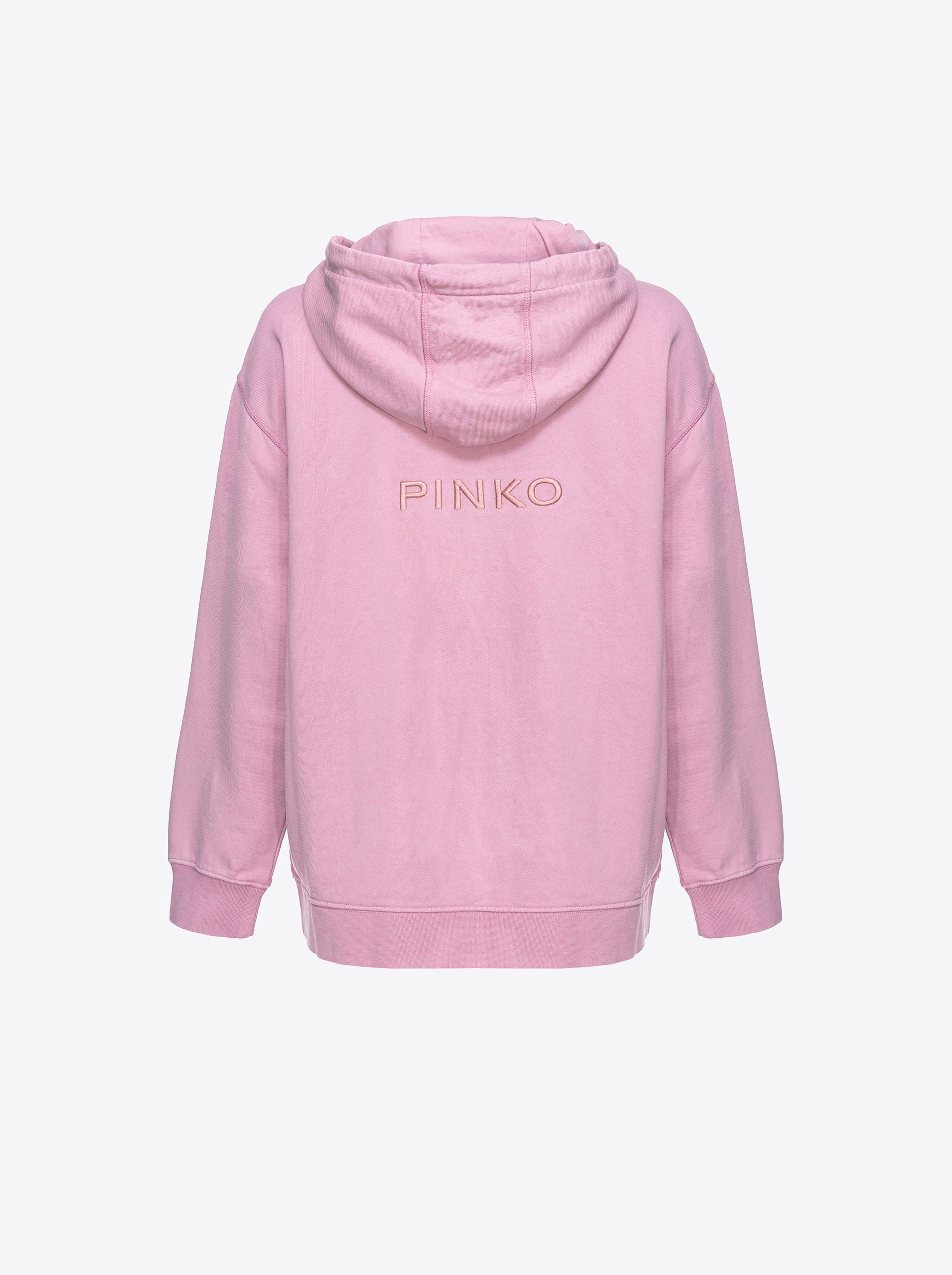 Zipped sweatshirt with Love Birds embroidery PINKO → Shop Online