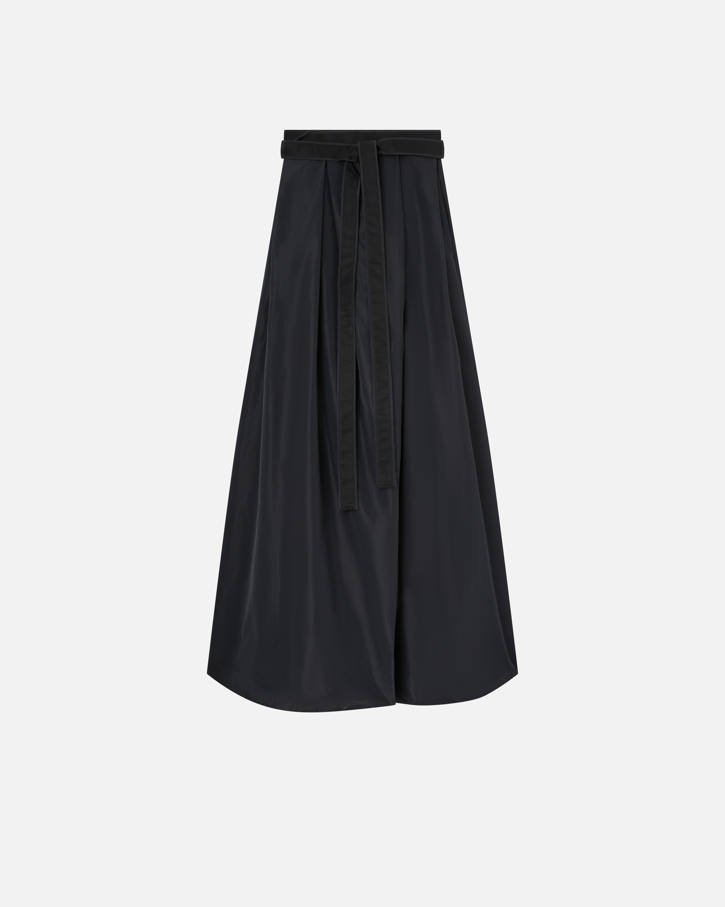 Shop Pinko Taffeta Maxi-skirt In Limo Black