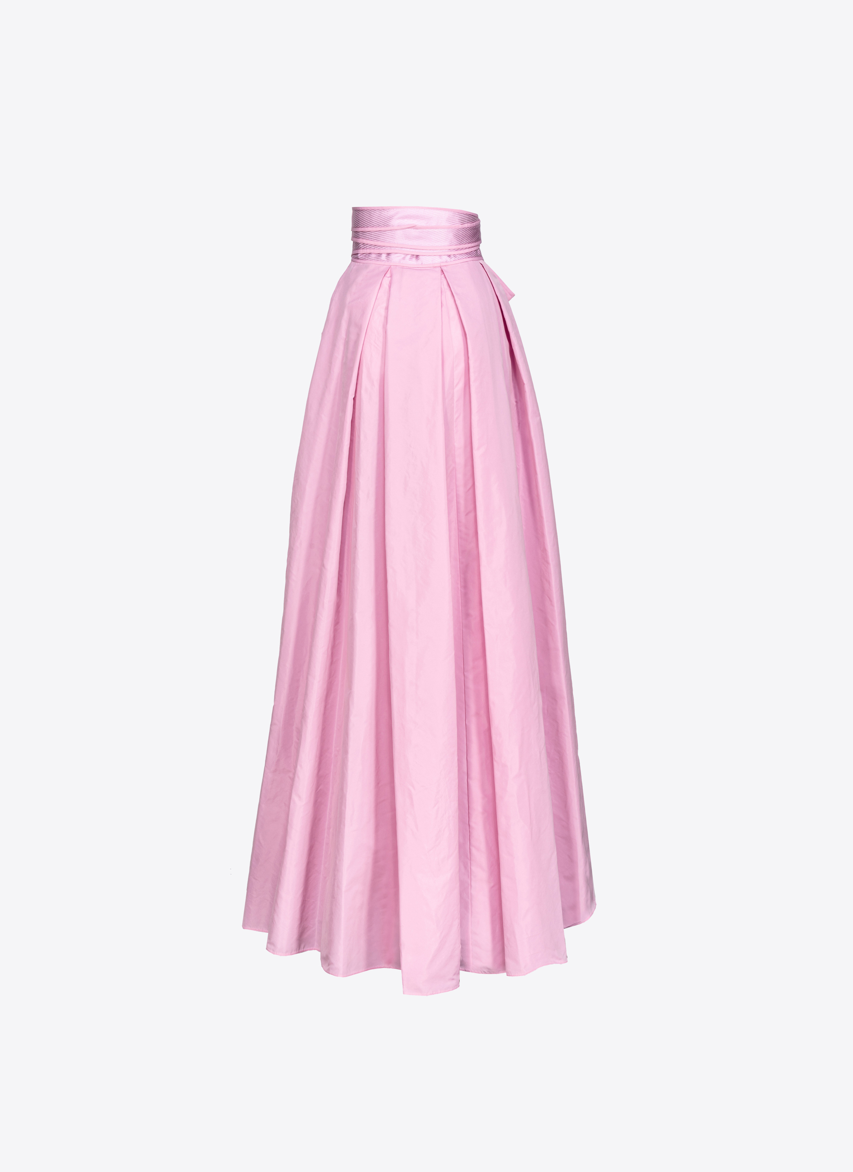 Shop Pinko Taffeta Maxi-skirt In Orchidée Fumée