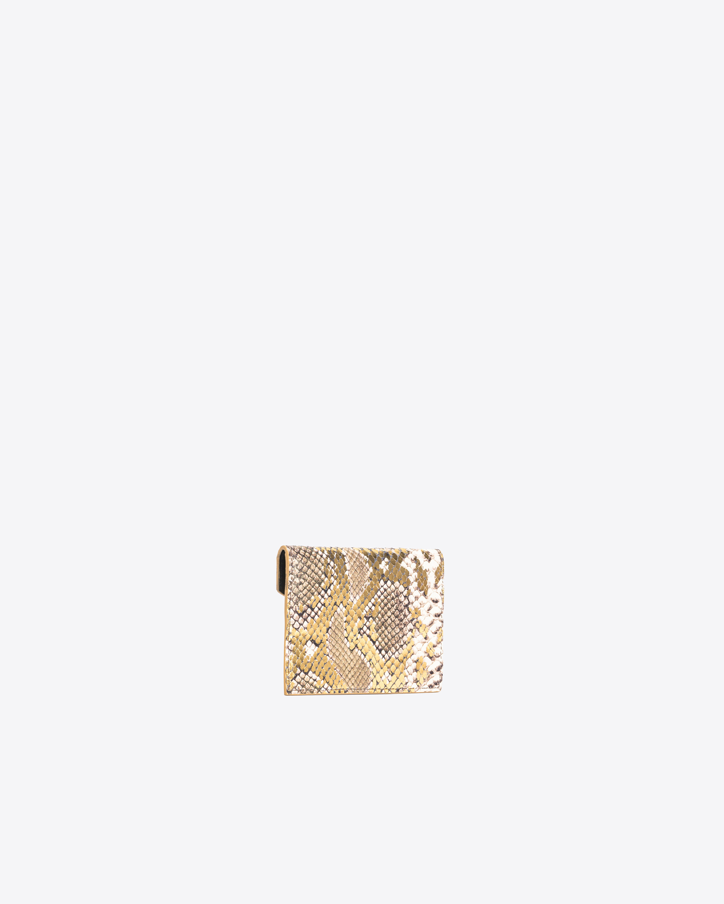 Portacarte flat rettile laminato PINKO Galleria - Oro - large