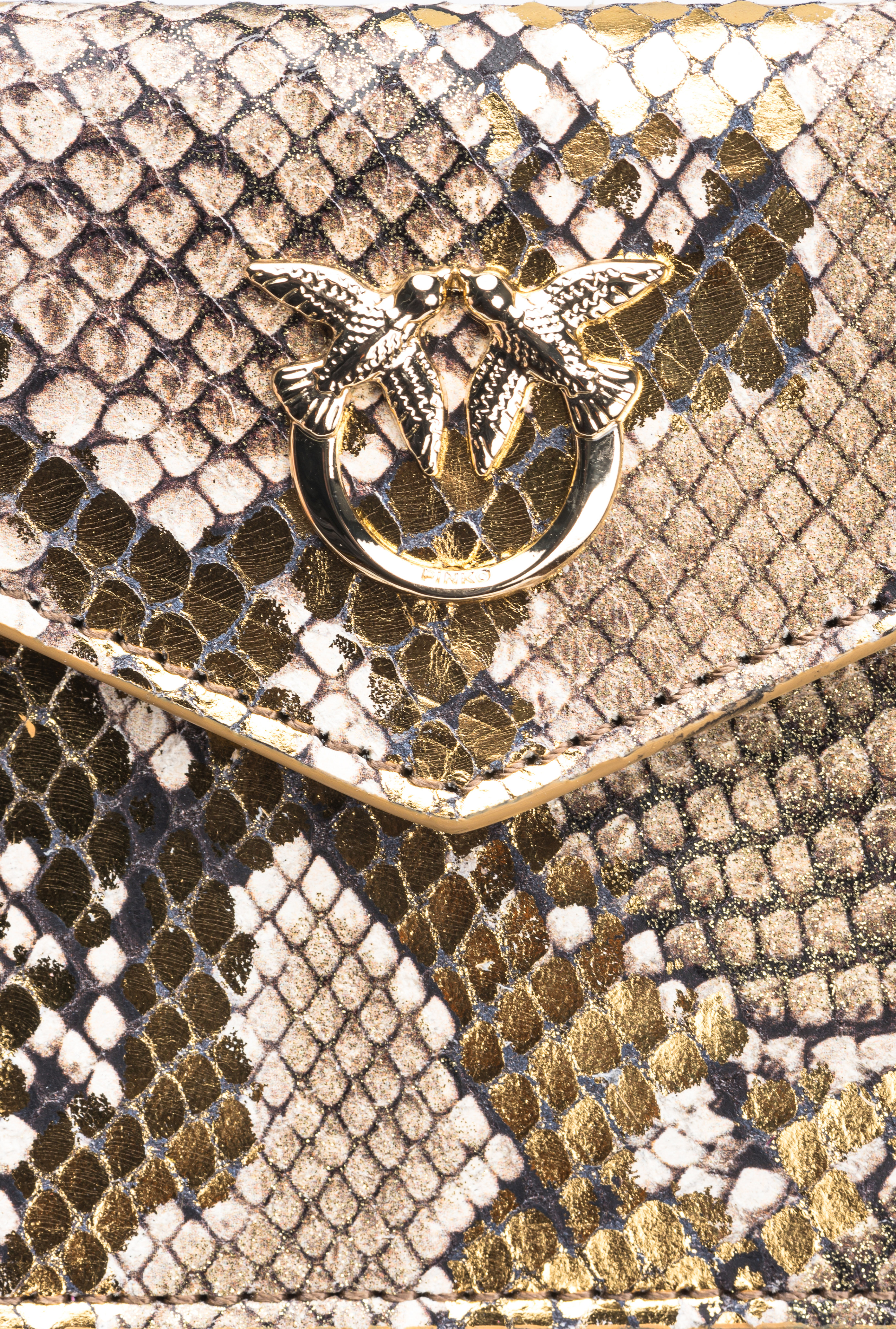 Flaches Kartenetui Reptil Metallic PINKO Galleria 3