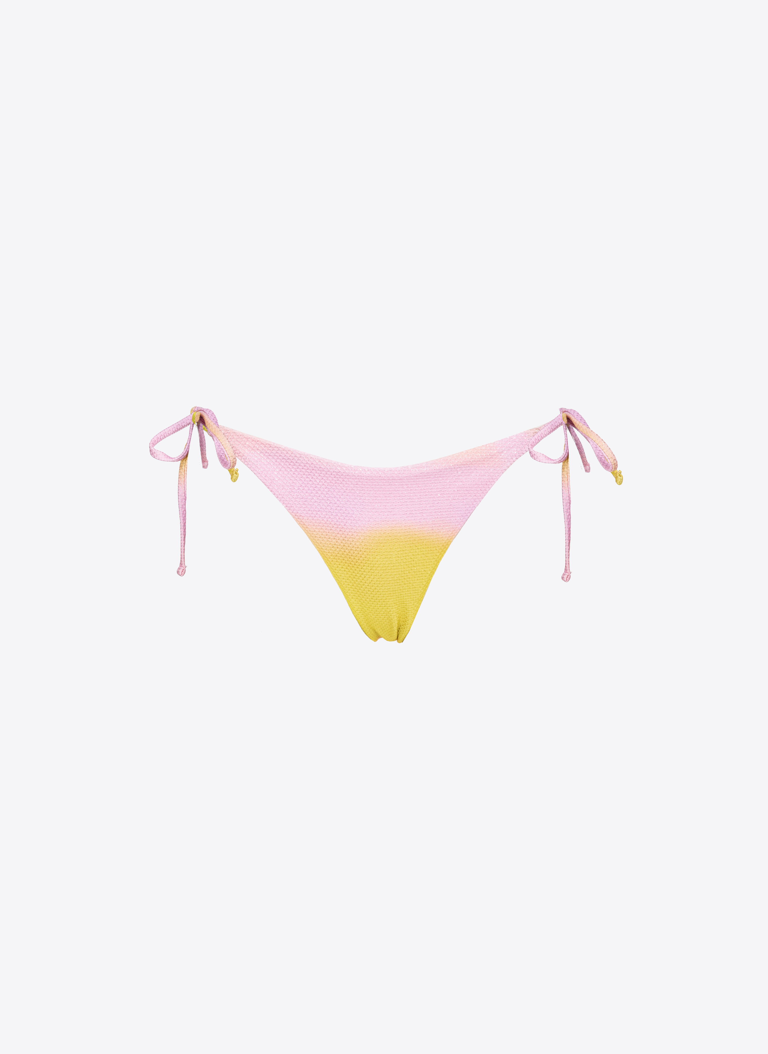 Shop Pinko Bikini Briefs With Faded Print In Jaune/rose