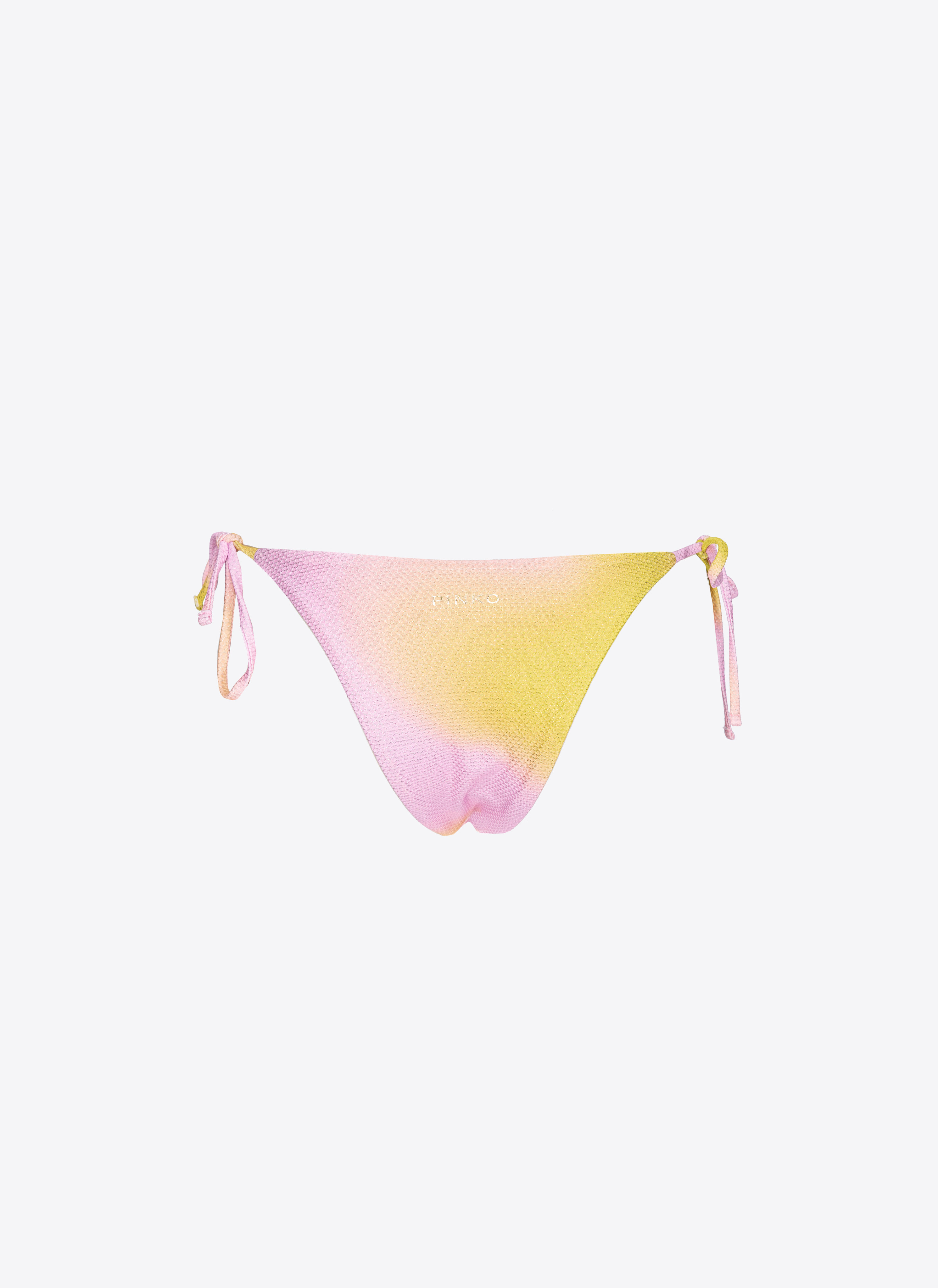 Плавки бикини с градиентным принтом - РОЗОВЫЙ, ЖЕЛТЫЙ - large