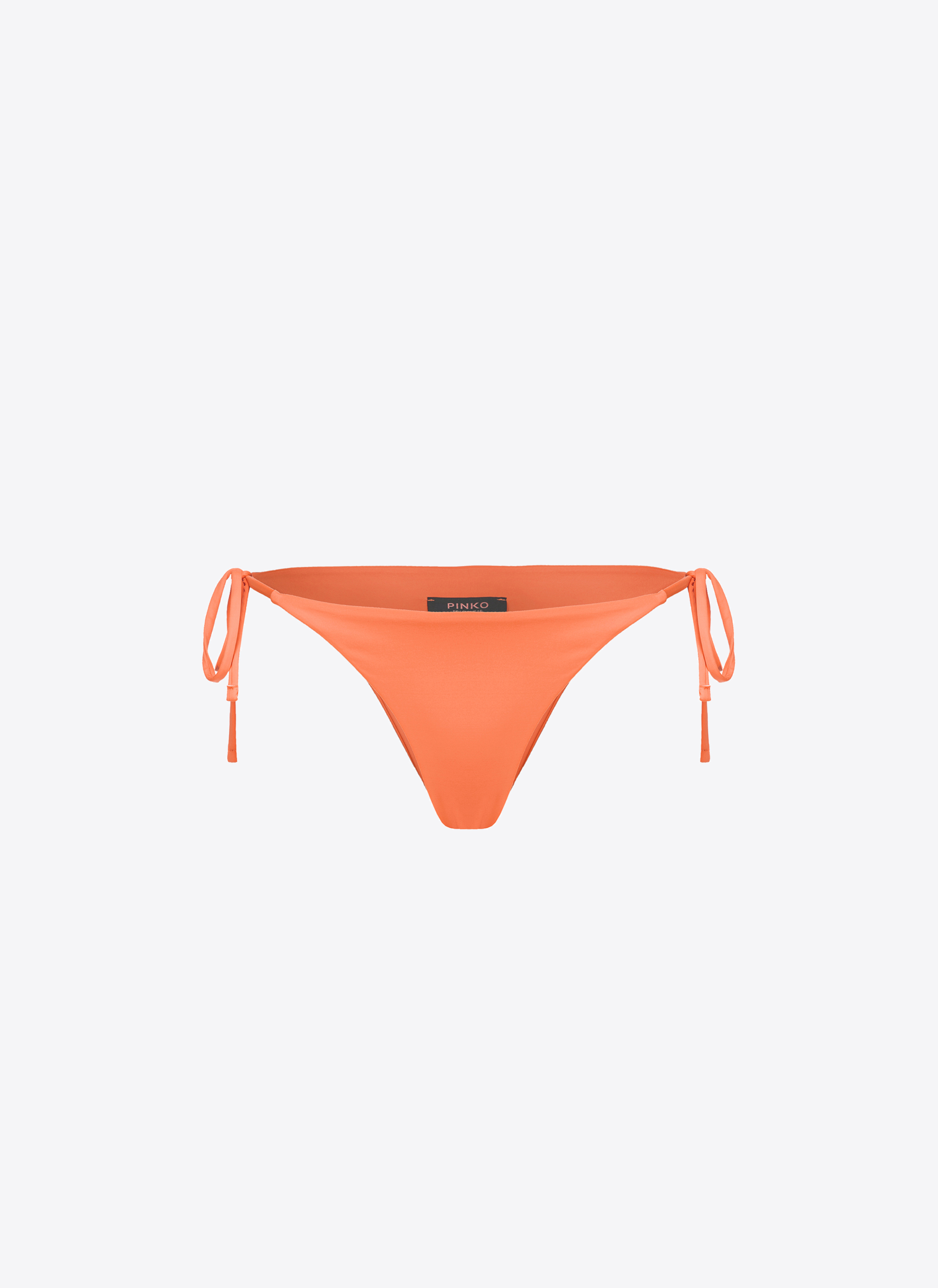 Shop Pinko Bikini Bottoms With Ties In Orange-fiesta