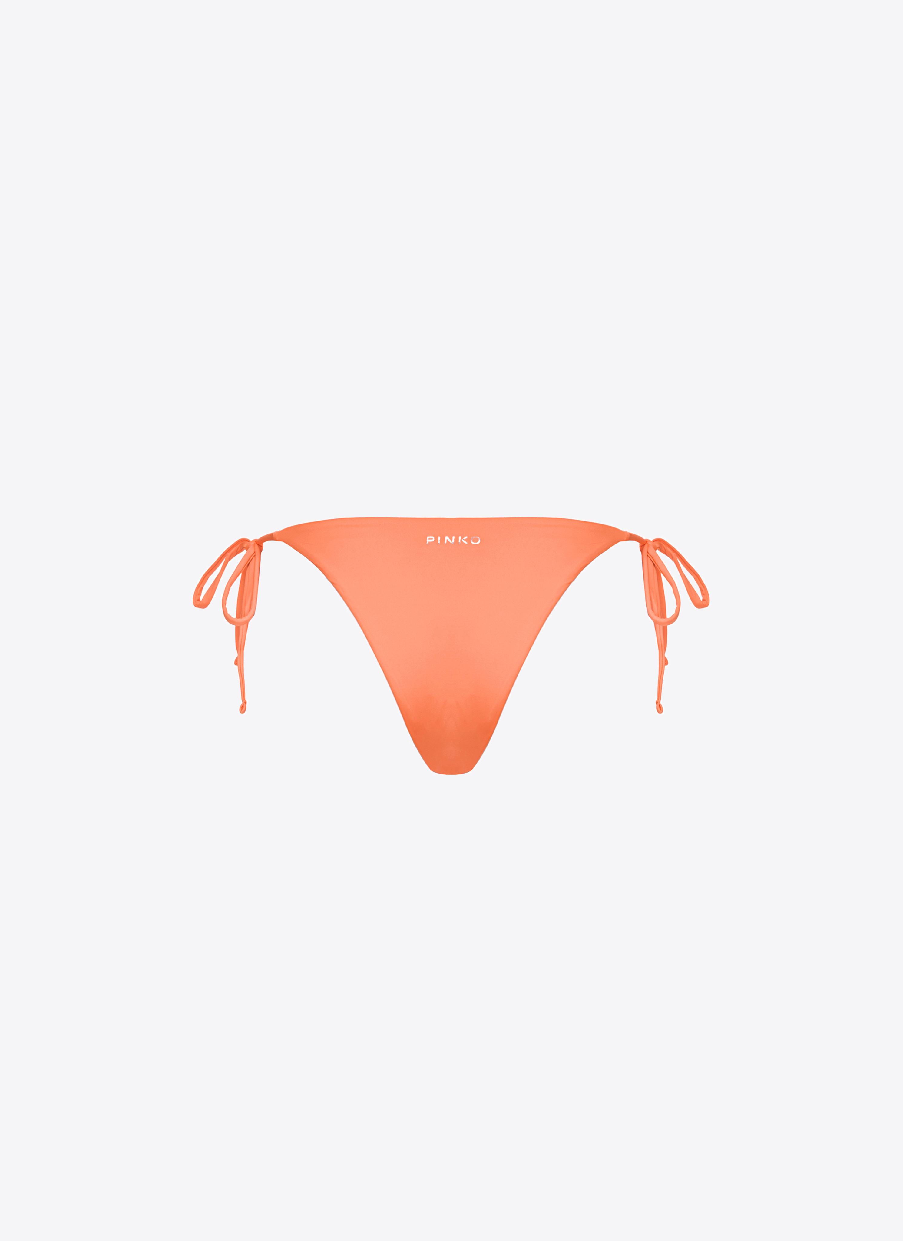 Shop Pinko Bikini Bottoms With Ties In Orange-fiesta