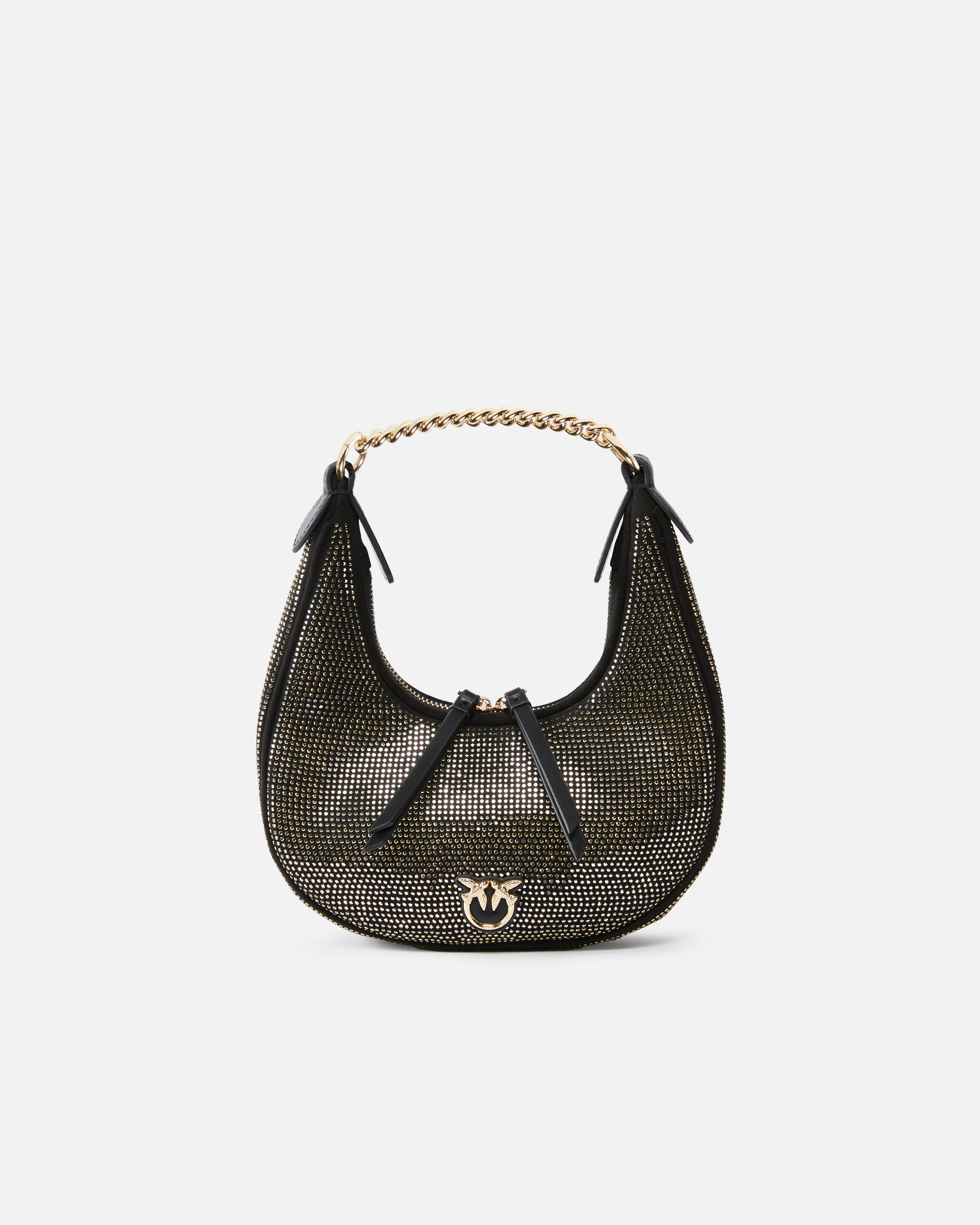 Pinko Mini Brioche Bag Hobo Allover-Strass