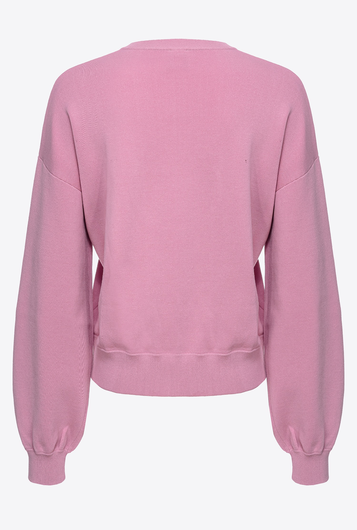 Shop Pinko Sweater With Love Birds Appliqué In Orchid Smoke