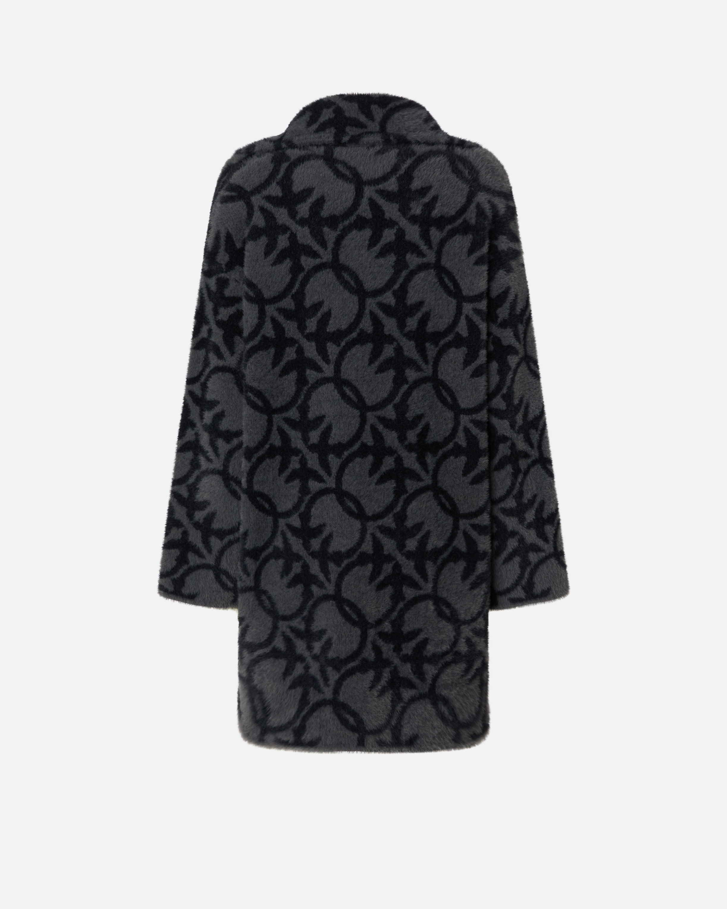 Полупальто из искусственного меха с логотипами - ЧЕРНЫЙ, СЕРЫЙ, multicolor - large