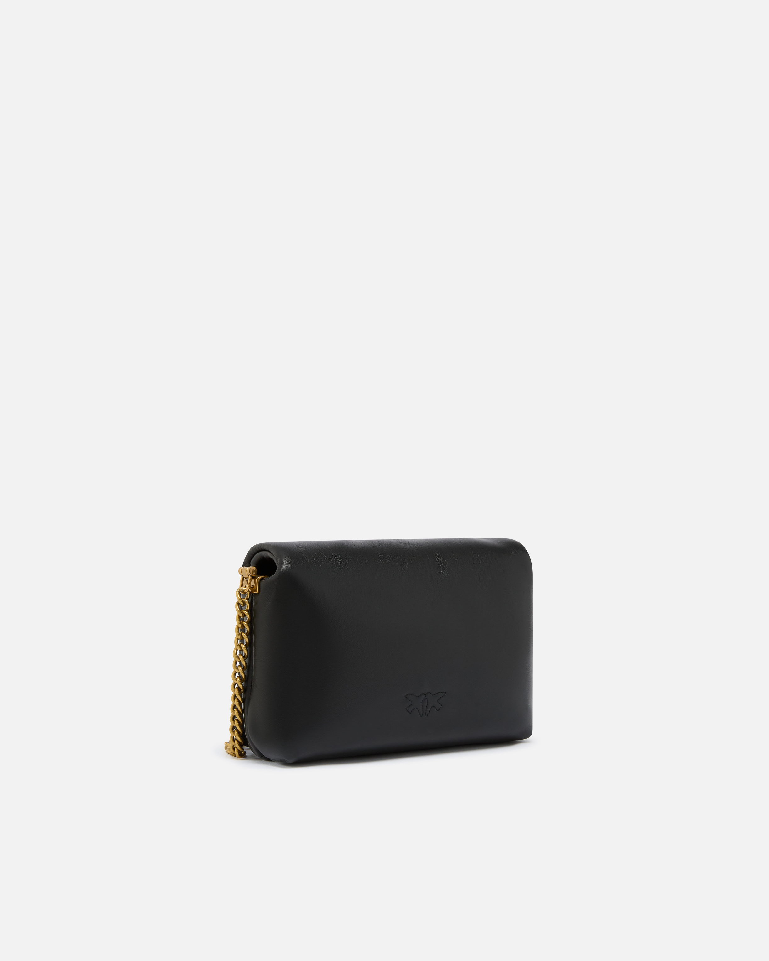 Pinko Baby Love Bag Click Puff Nappa In Limo Black Block Colour