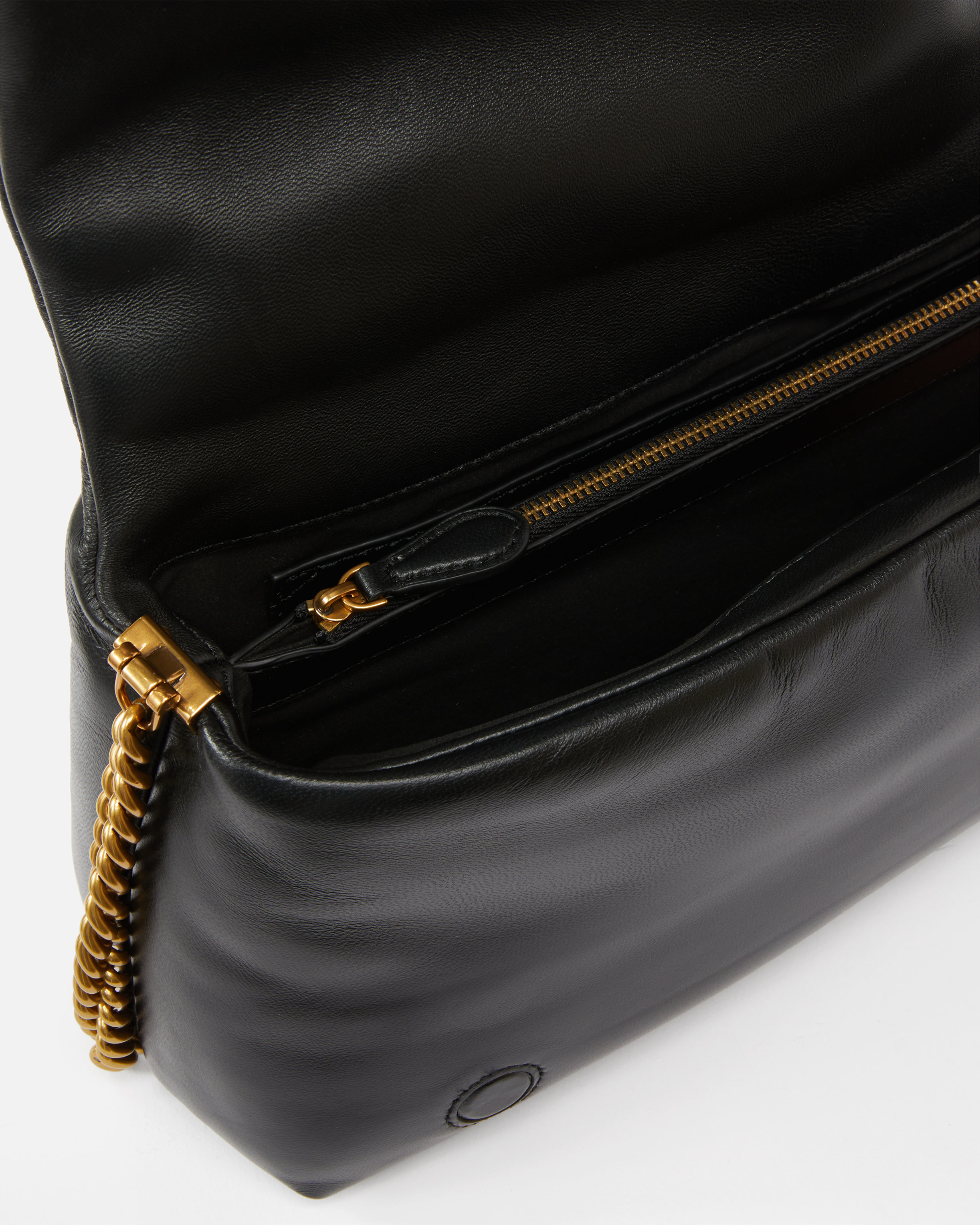 Pinko Classic Love Bag Click Puff In Limo Black Block Colour
