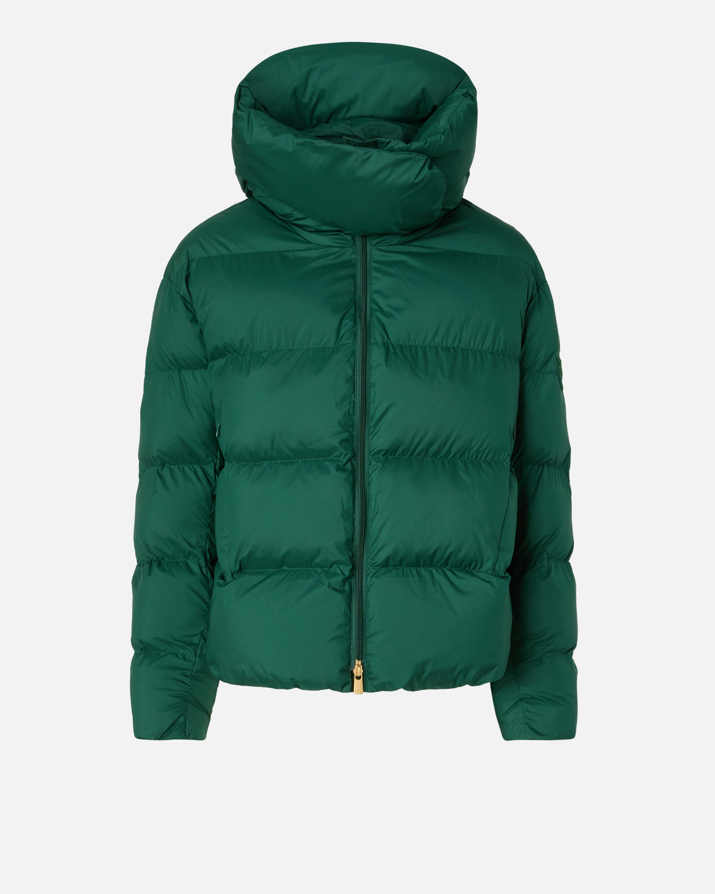 Technical canvas jacket with hood - Green - large