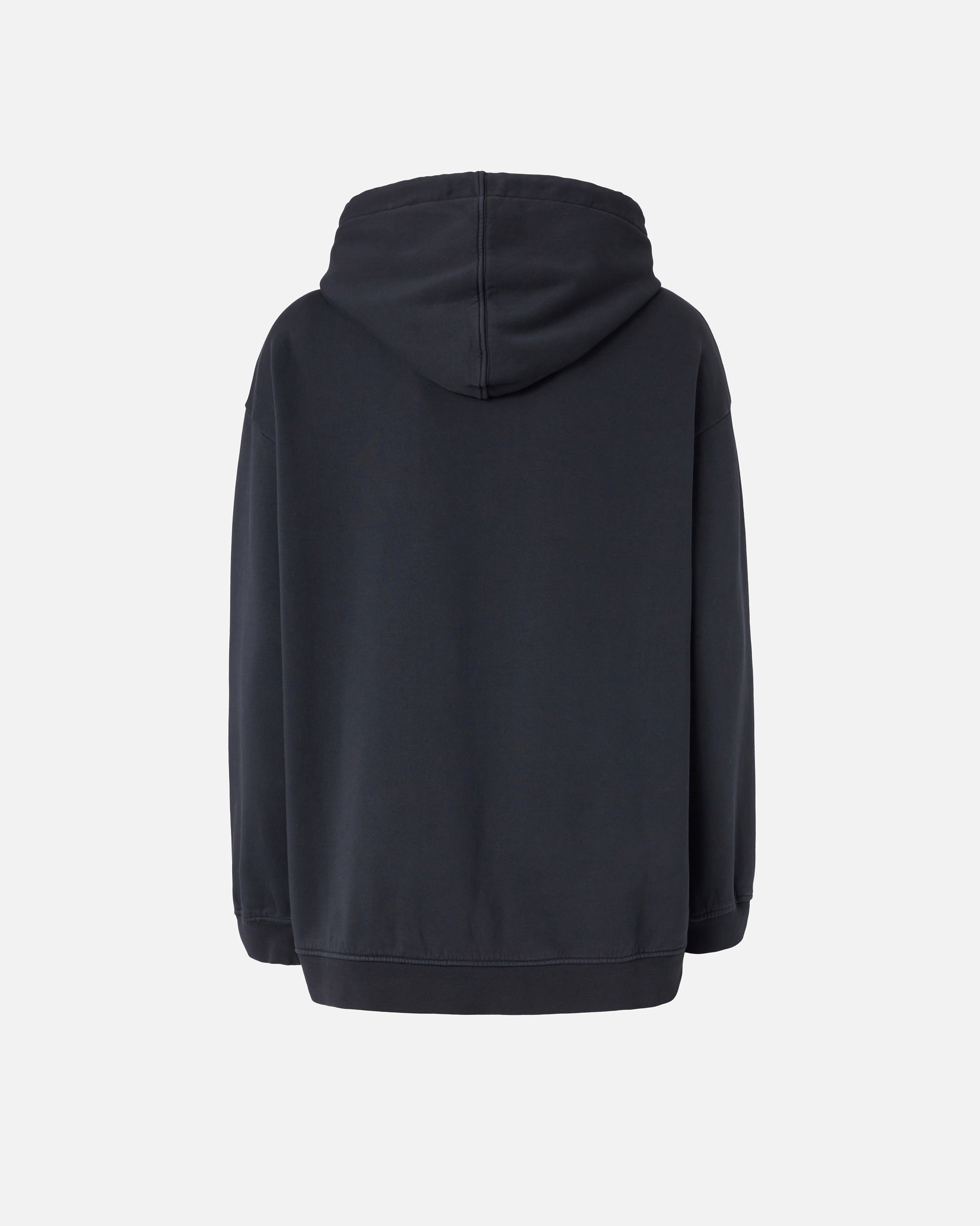 Pinko Sweatshirt With Logo Embroidery And Hood In Noir Caviar