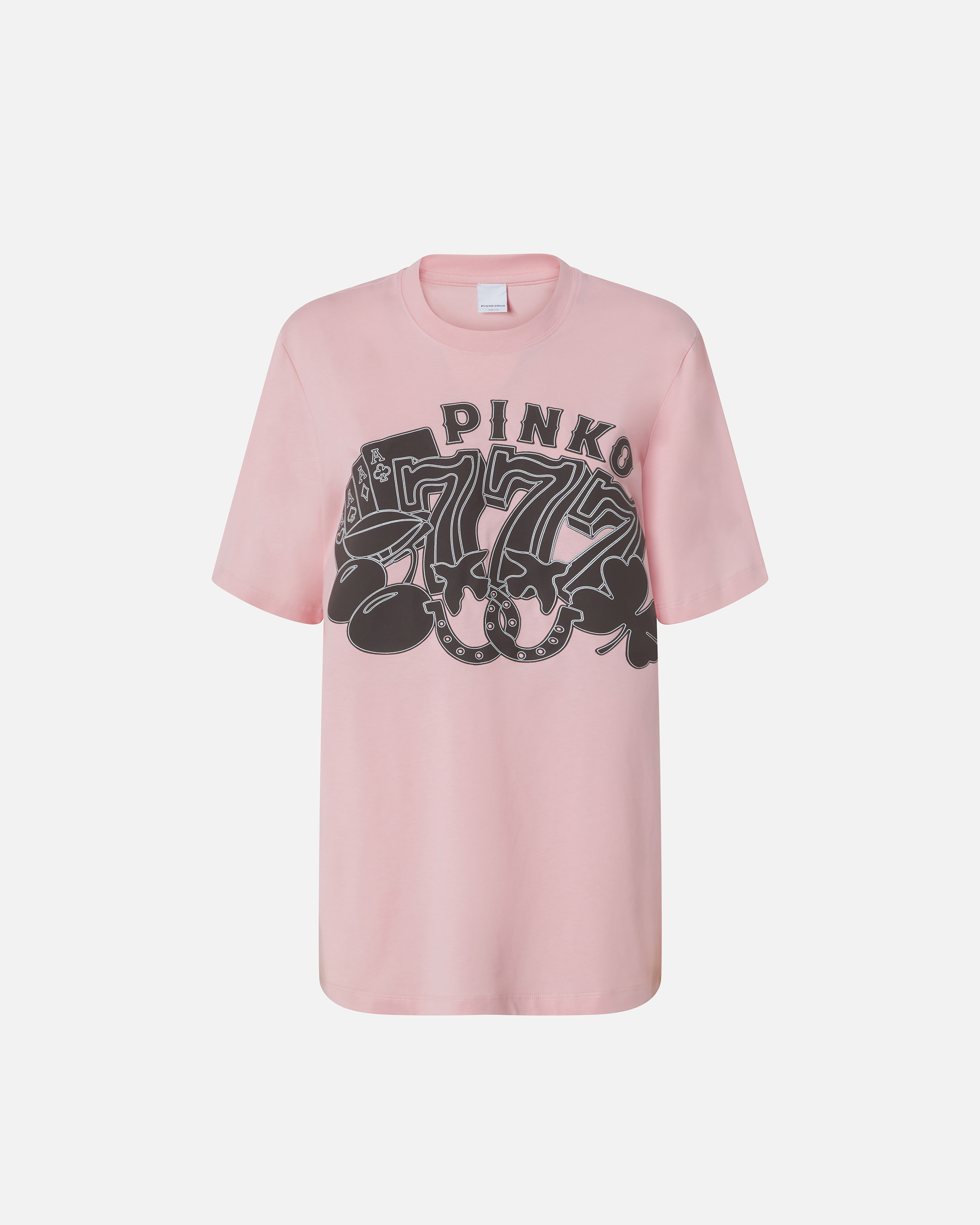 Pinko Oversize-T-Shirt mit Casino-Print