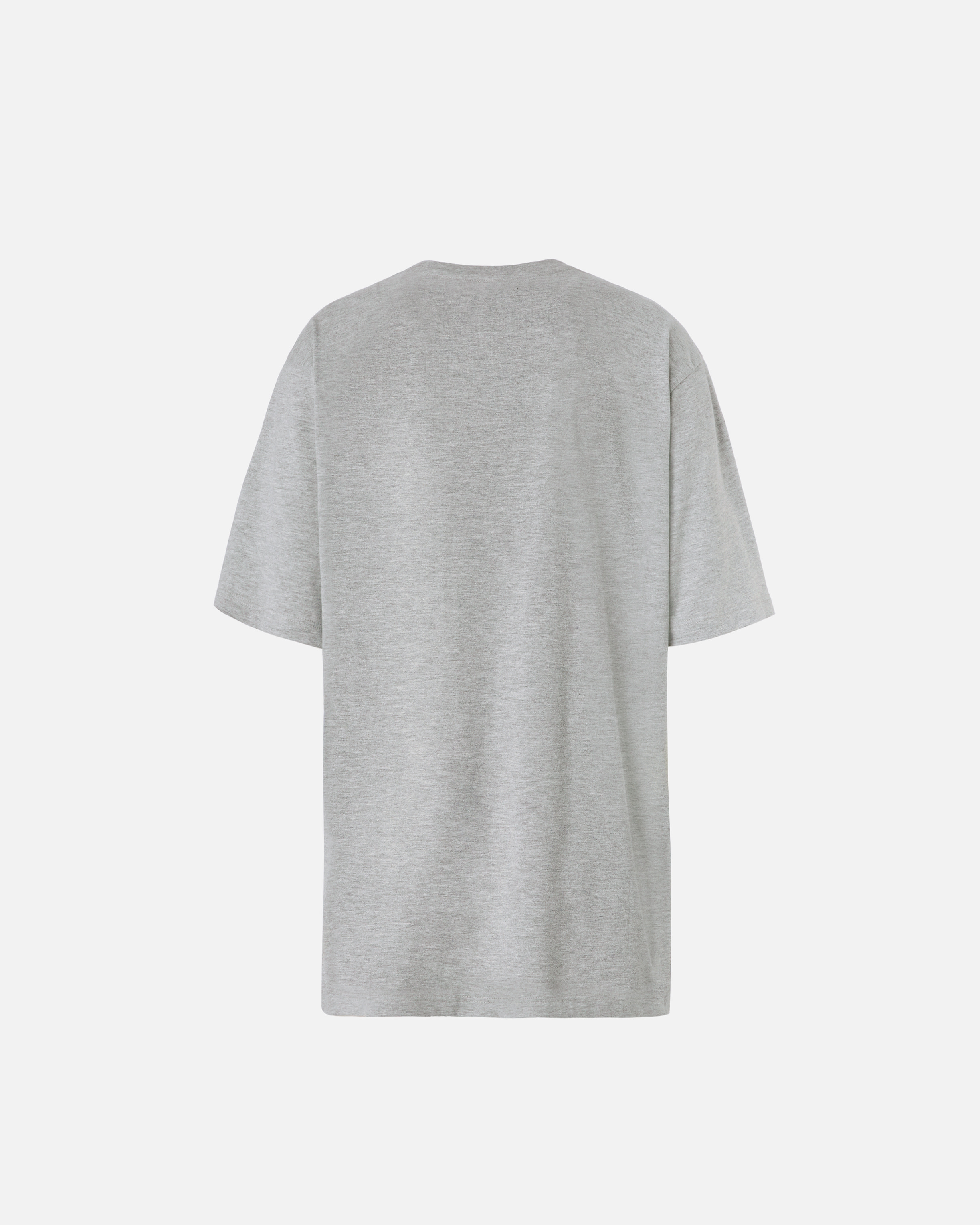 Футболка оверсайз с принтом в виде роз и надписи - СЕРЫЙ - large