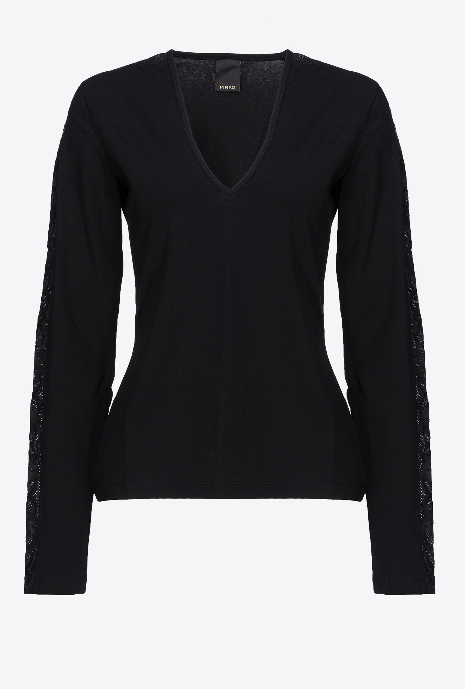 Sweater with sleeve inlay detail - Limo black