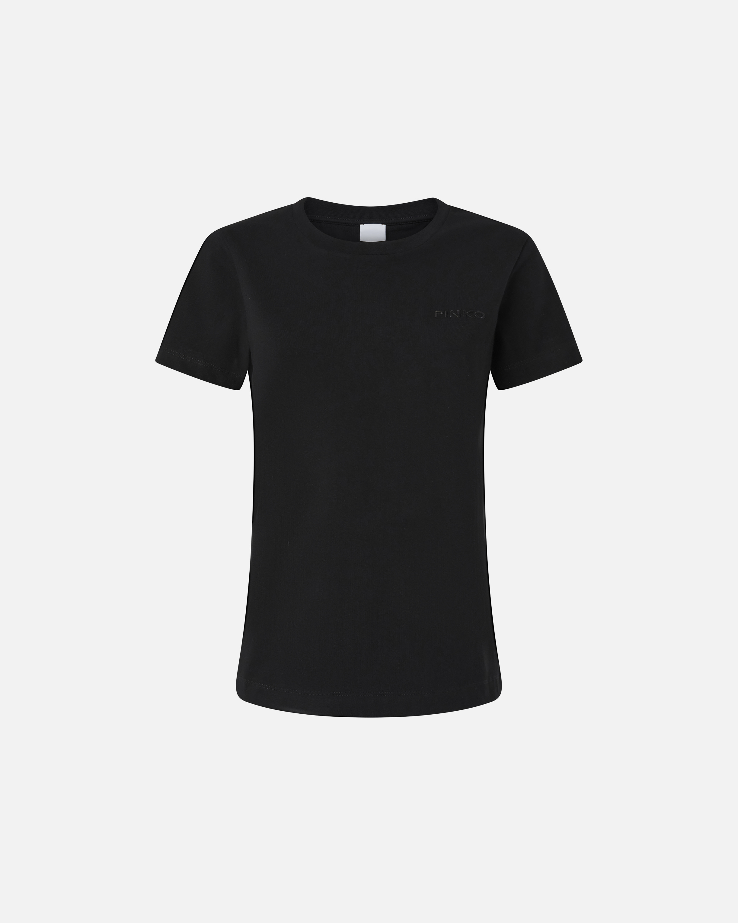 Pinko Bussolotto T-shirt Jersey In Limo Black