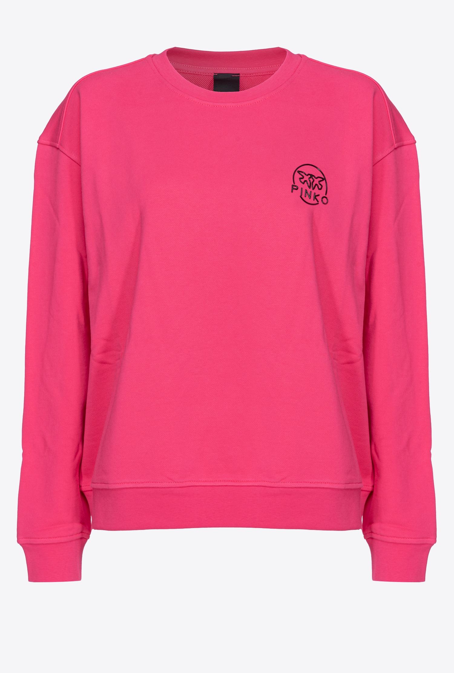 PINKO SWEATSHIRT WITH GLOSSY LOVE BIRDS LOGO