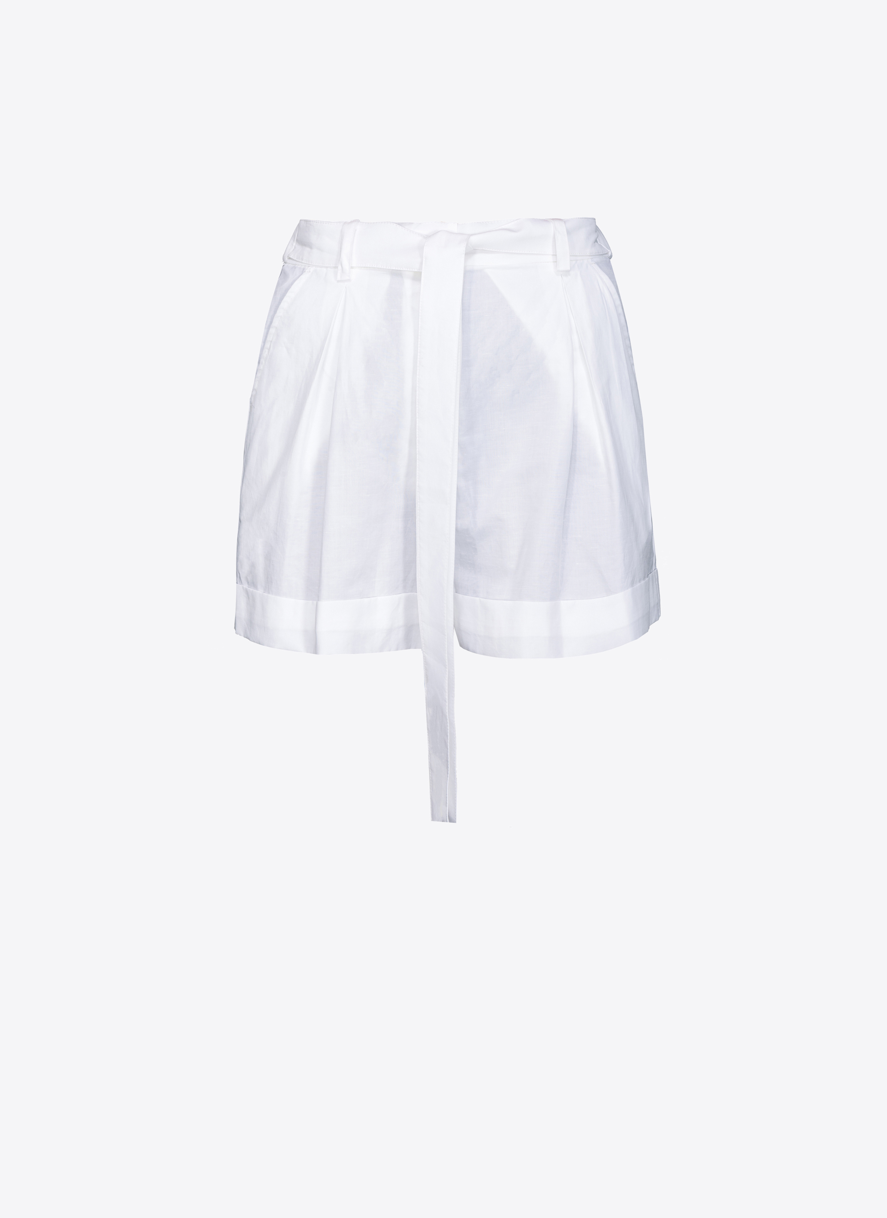 Pinko Shorts aus geflammtem Leinen