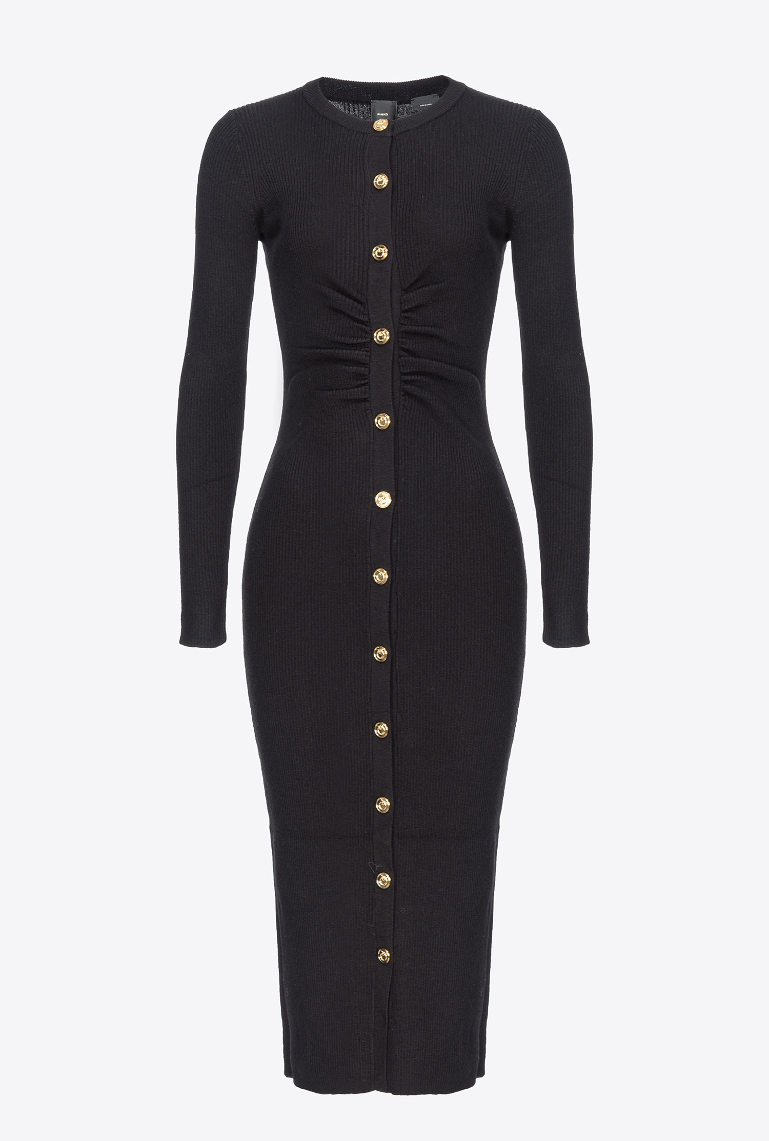Pinko Dress  Woman Color Grey In Limo Black