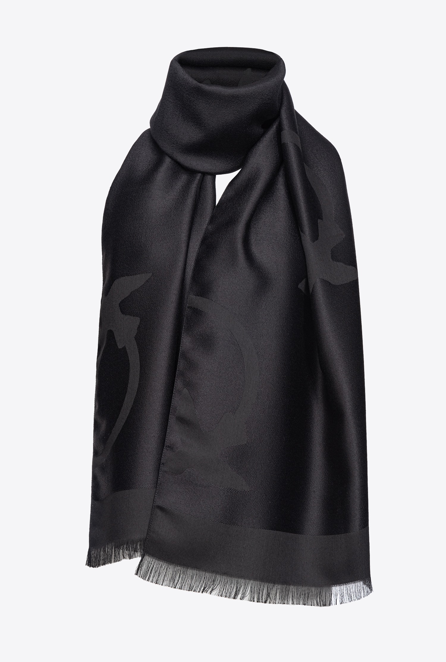 Louis Vuitton Giant Monogram Scarf Cashmere/Wool Black/White