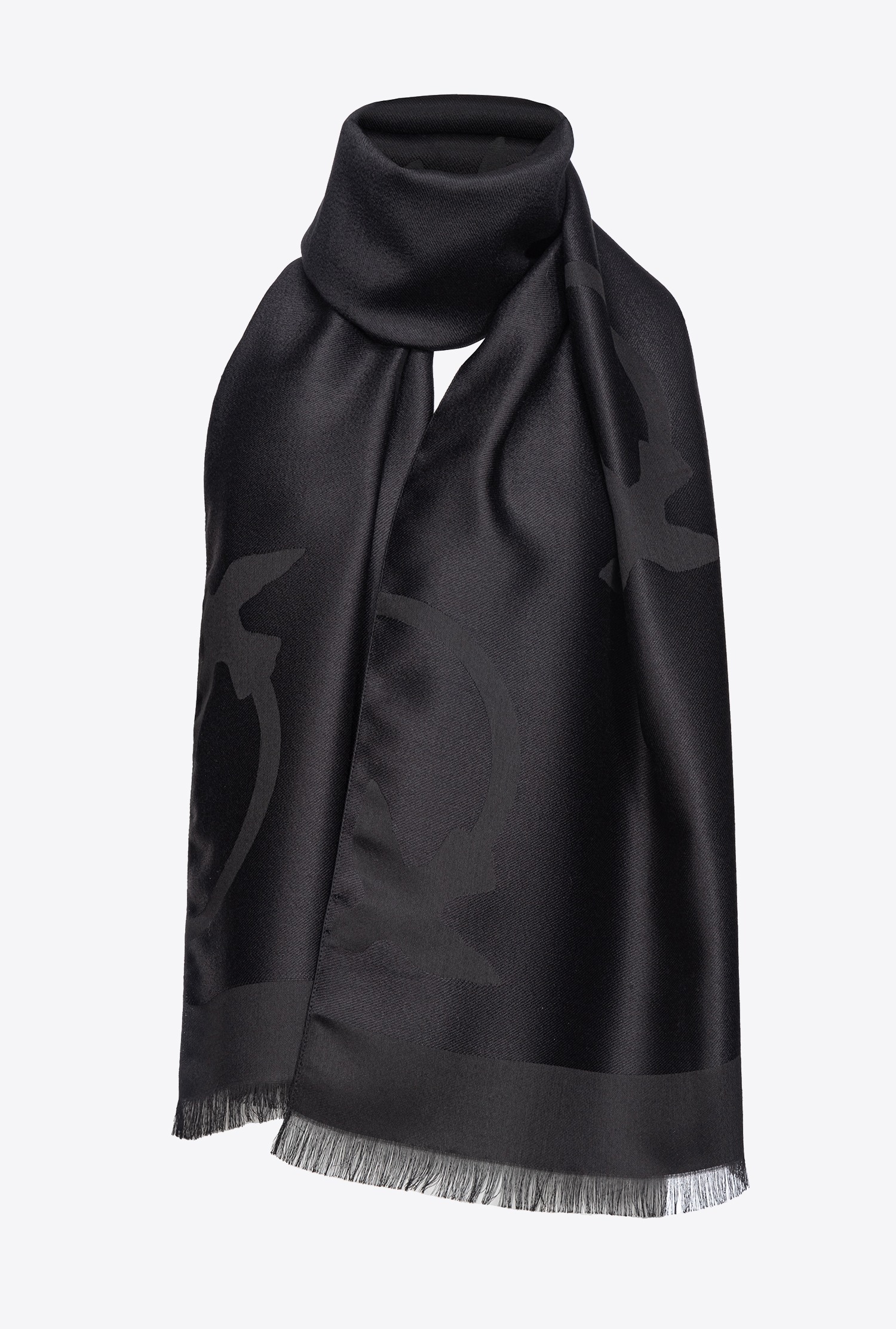 Louis Vuitton Black Wool & Silk Monogram Denim Square Shawl Louis Vuitton