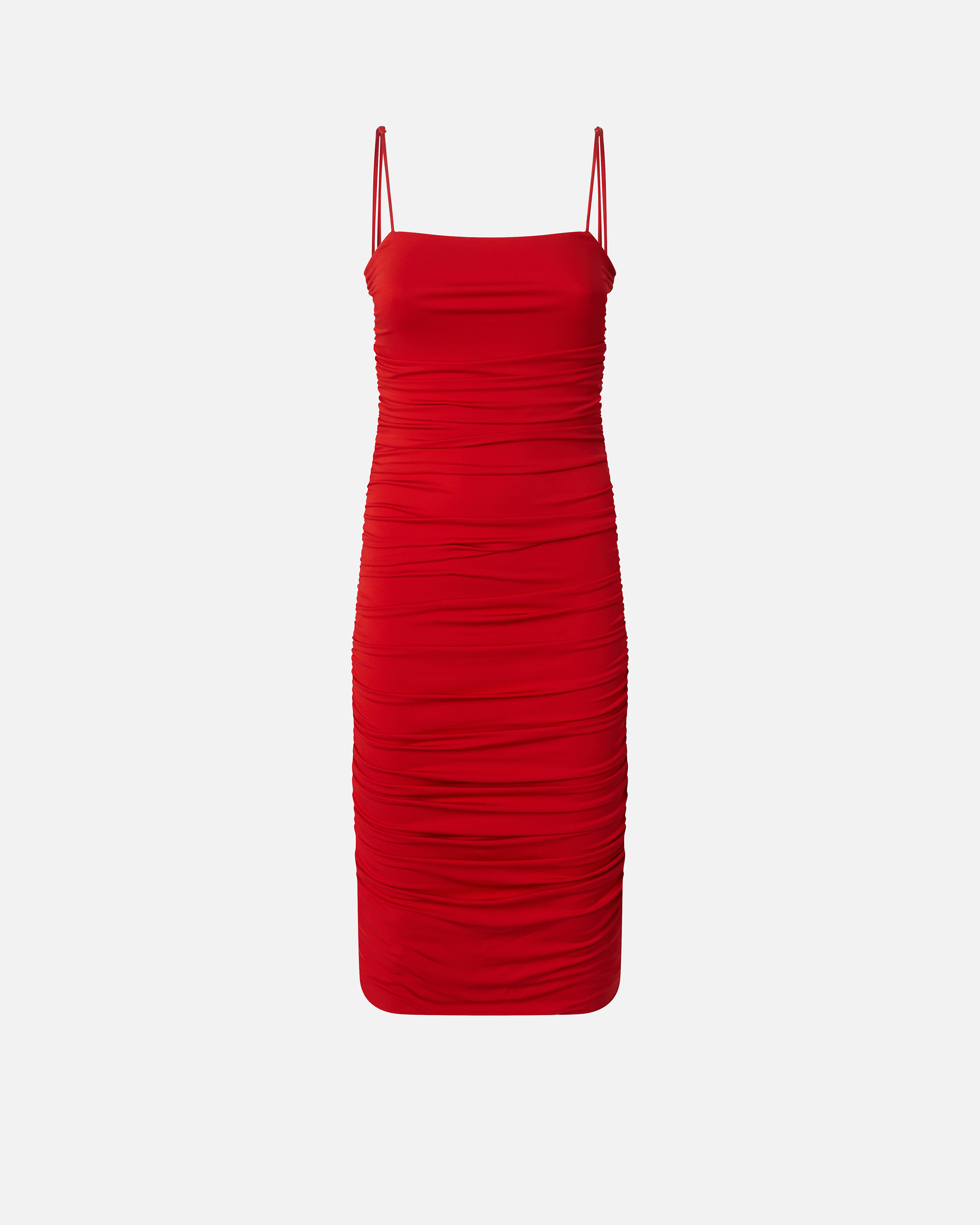 Pinko Gerafftes, eng anliegendes Midikleid aus technischem Gewebe