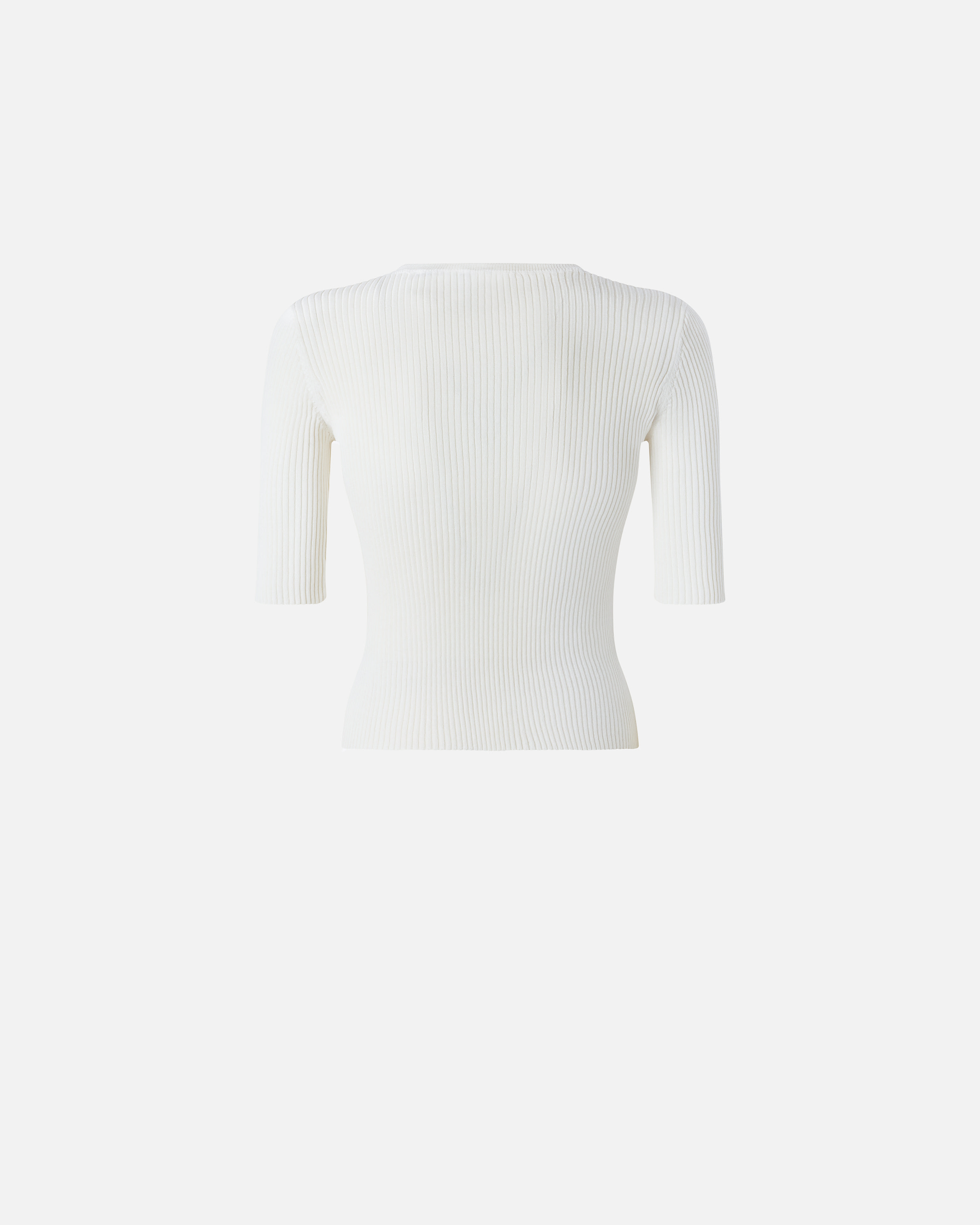 Pinko Ribbed Sweater With Transparent Love Birds Logo In Snow White
