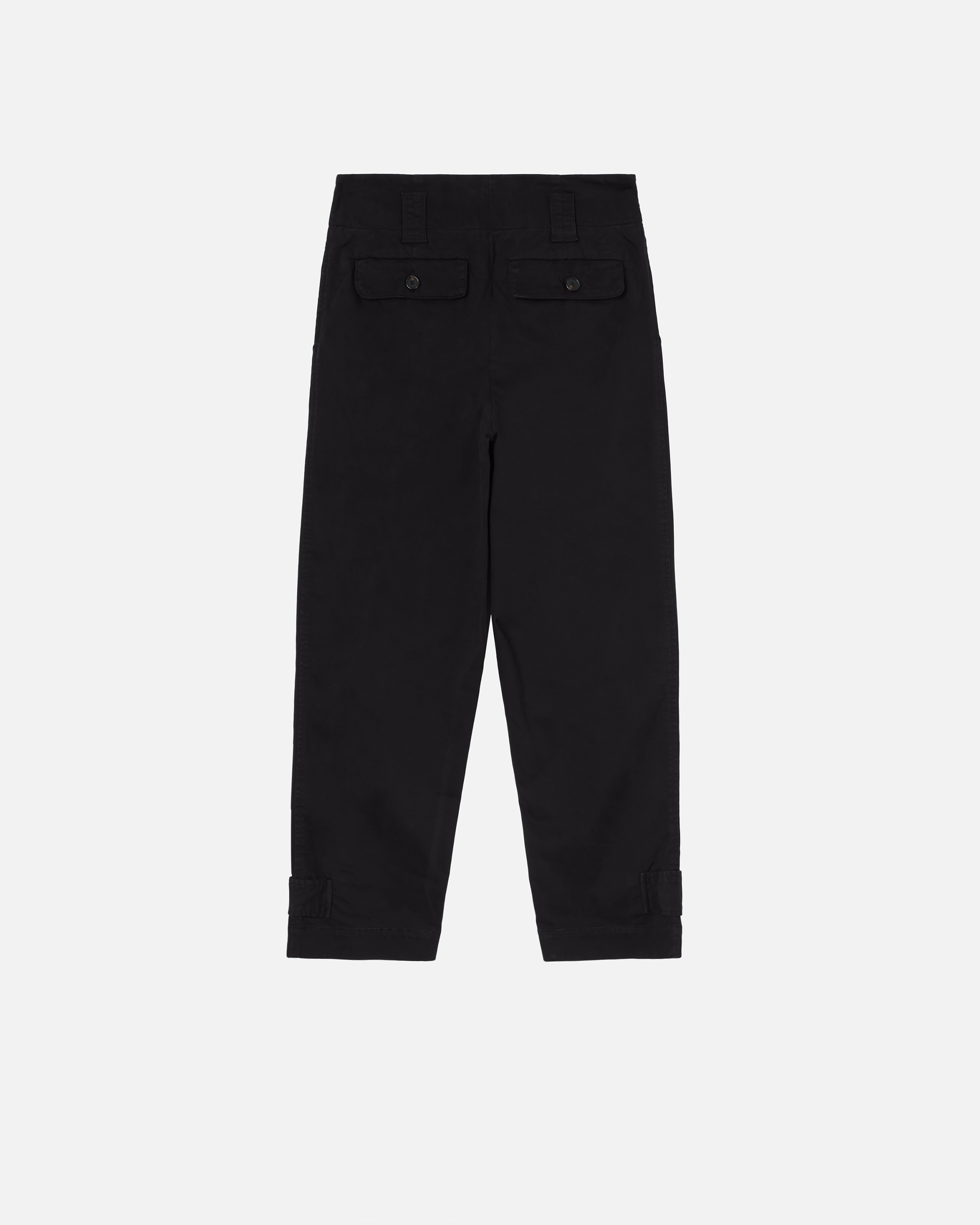 Pinko Cotton Cargo Trousers With Pockets In Limo Black