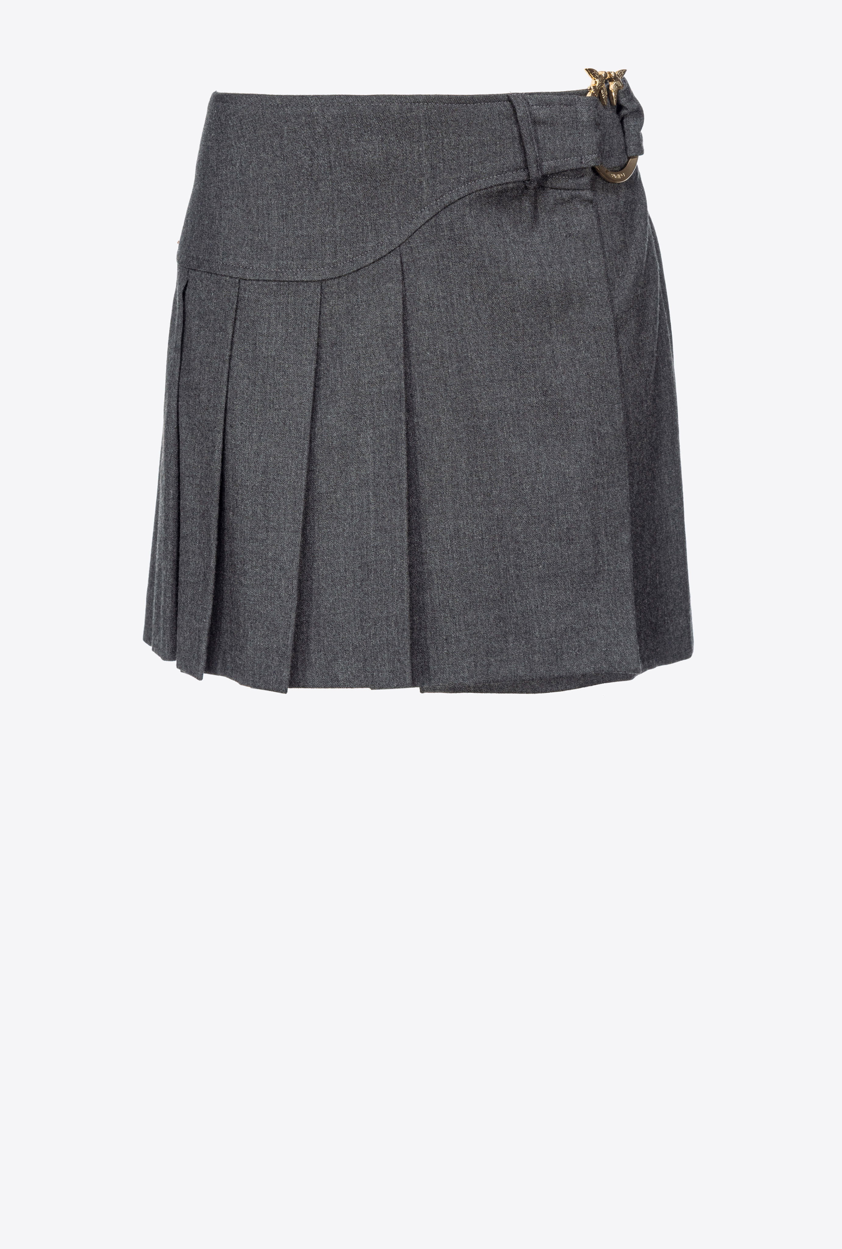 PLT Plus - Mini-jupe gris pierre boutonnée  Mini skirts, Button front mini  skirt, Women short skirt