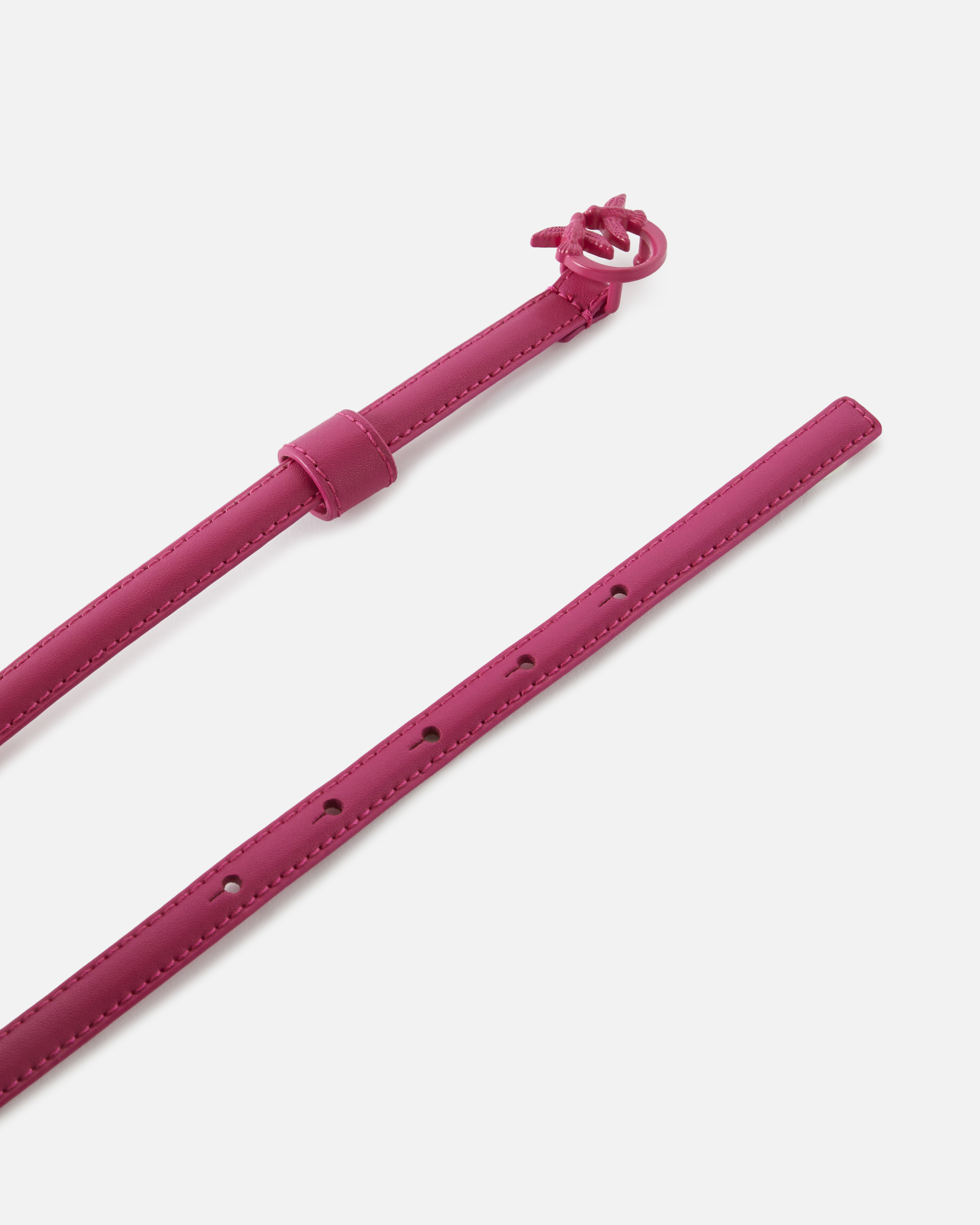 Pinko Super-thin Colour-block Love Birds Belt 1cm In  Pink-block Colour
