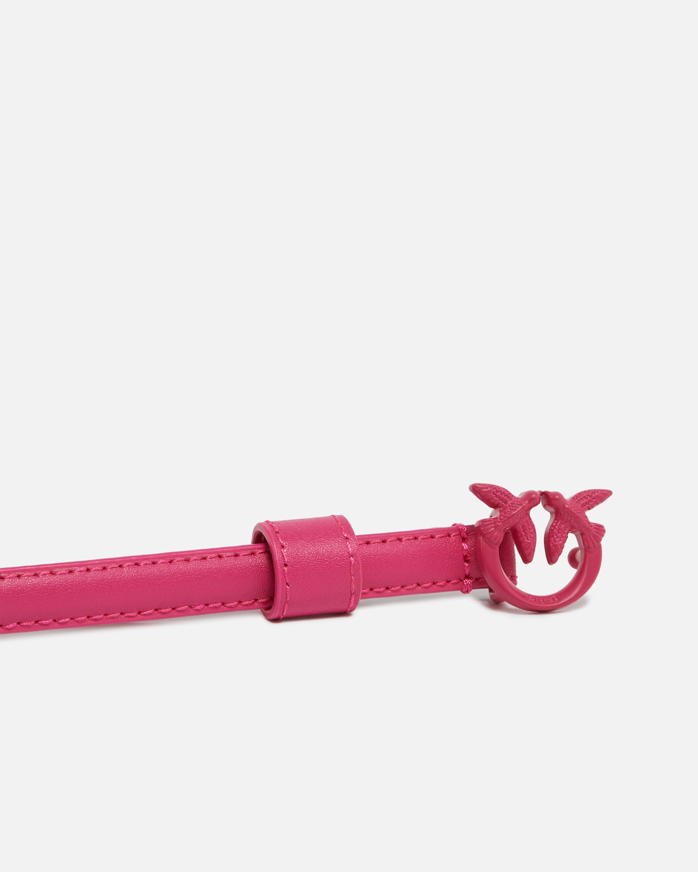 Pinko Super-thin Colour-block Love Birds Belt 1cm In  Pink-block Colour