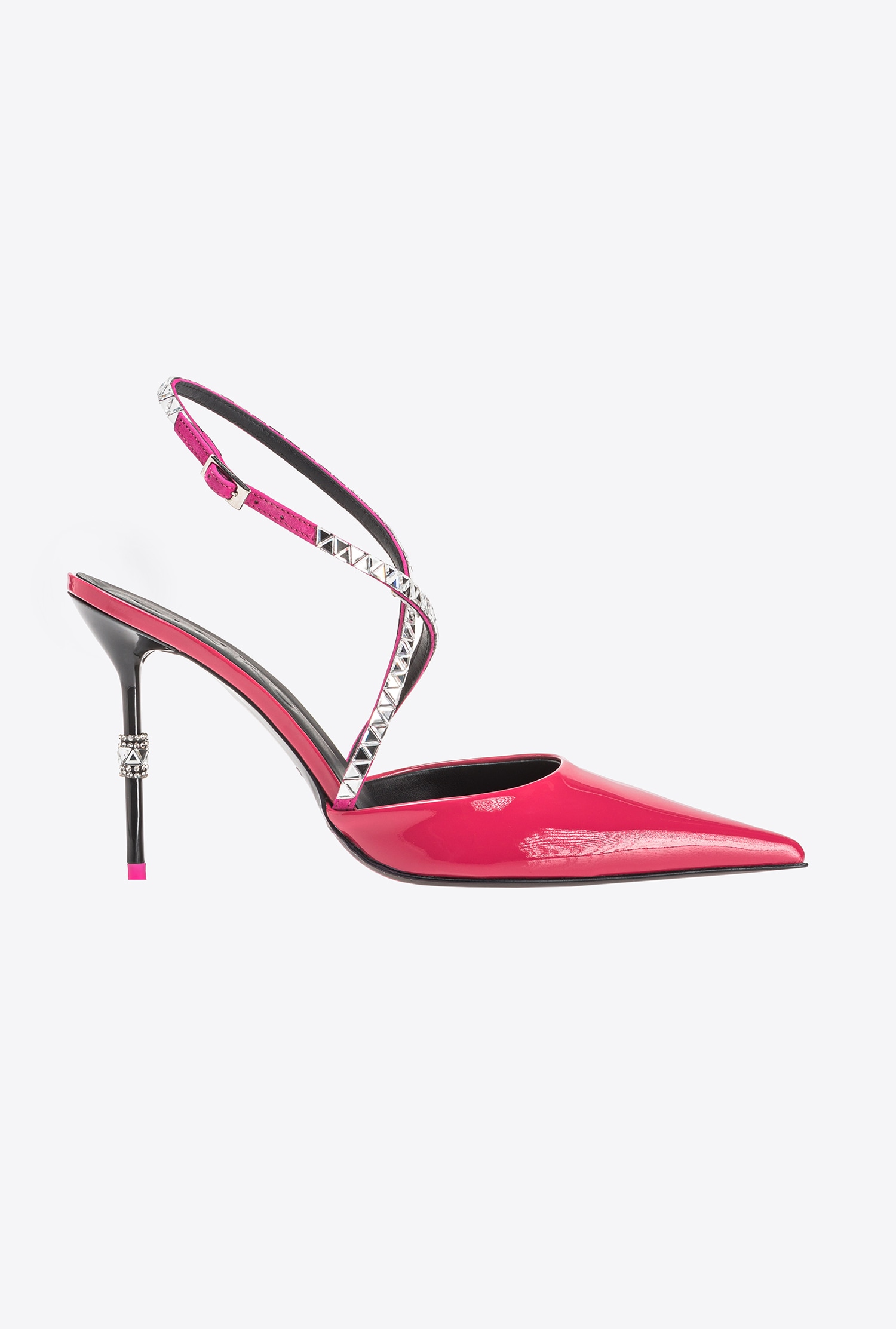 Pinko 90mm Leather Slingback Pumps In Beetroot