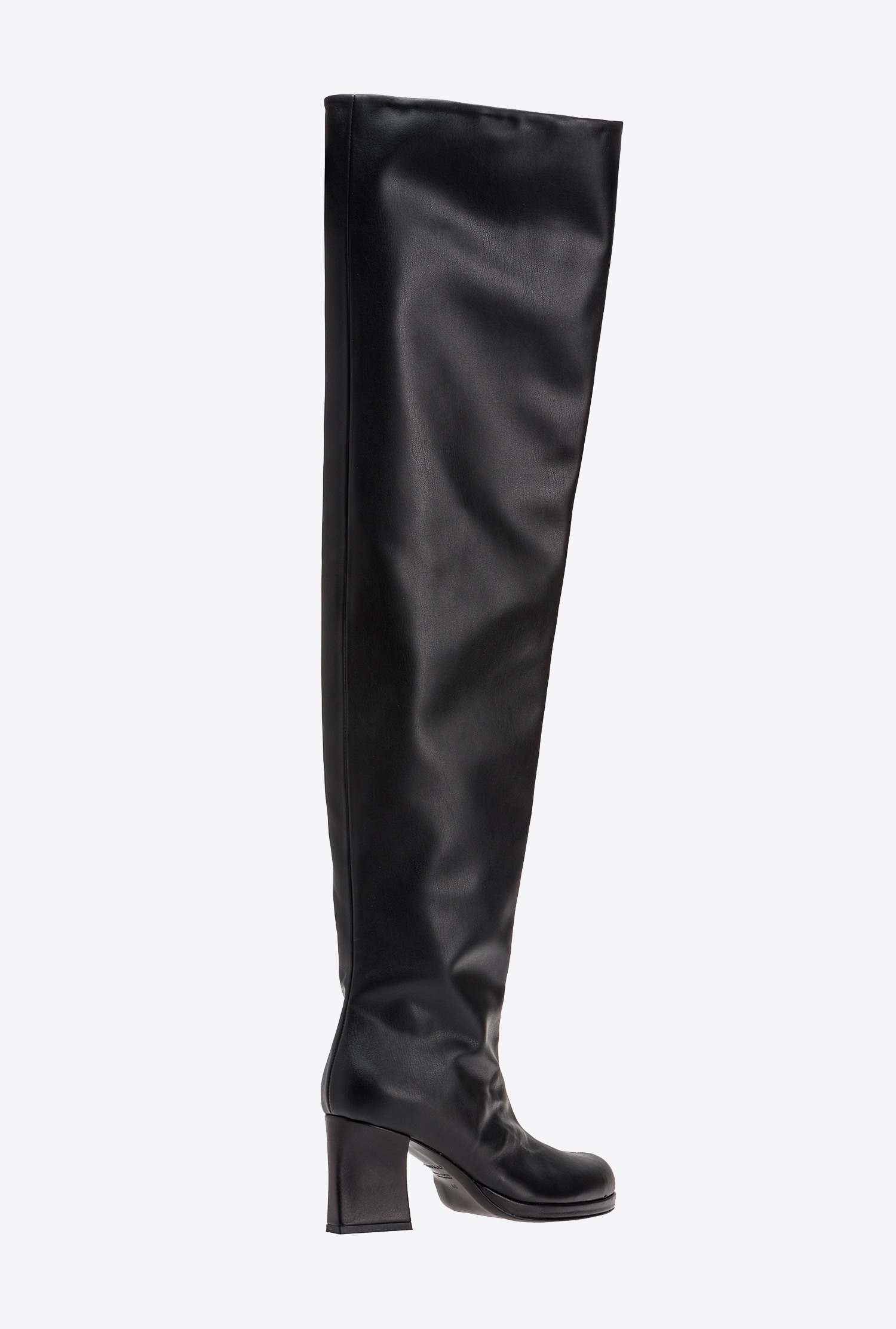 Leather-effect thigh-high boots PINKO → Shop Online