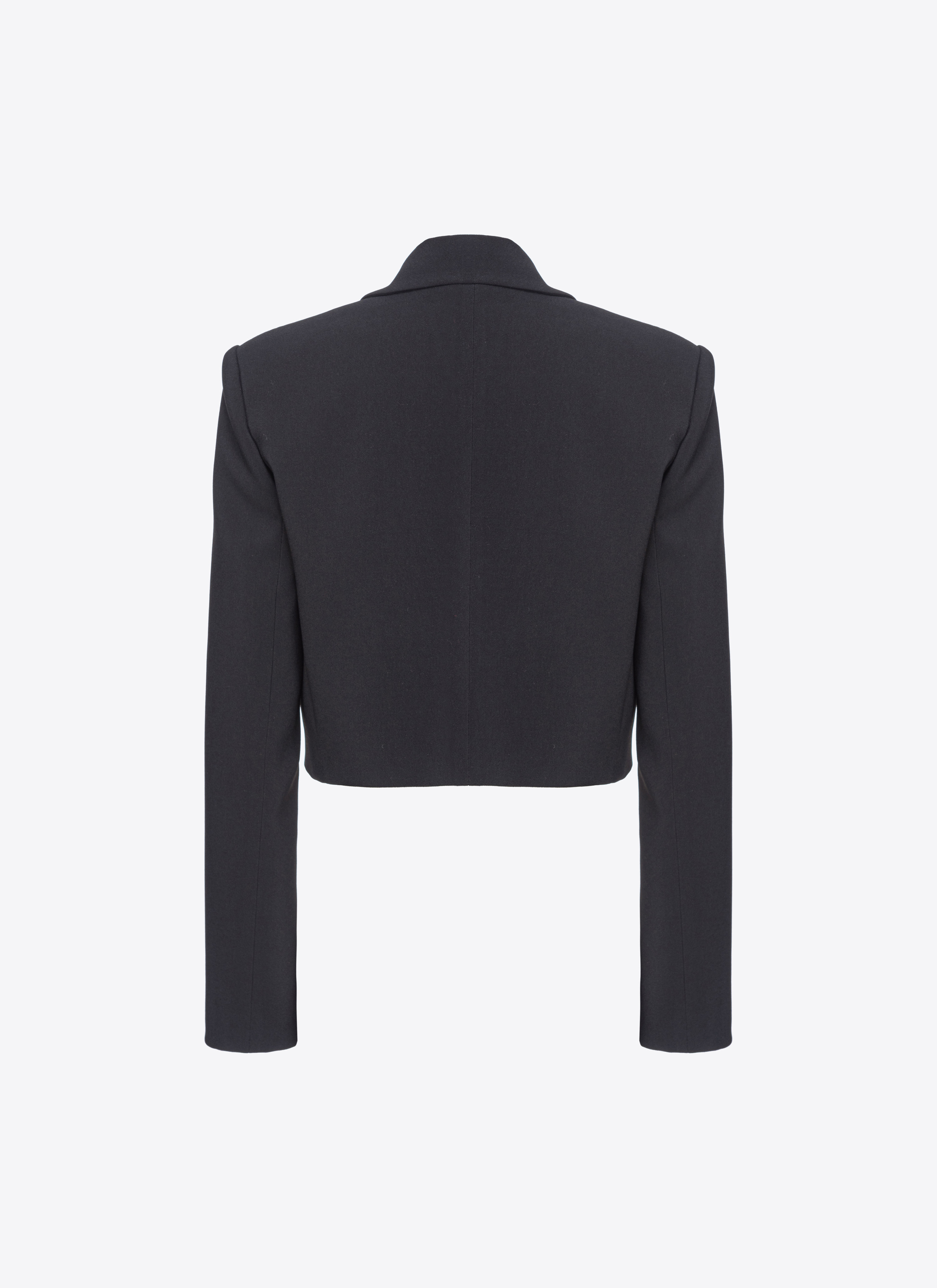 Shop Pinko Veste Spencer En Crêpe Stretch In Limo Black