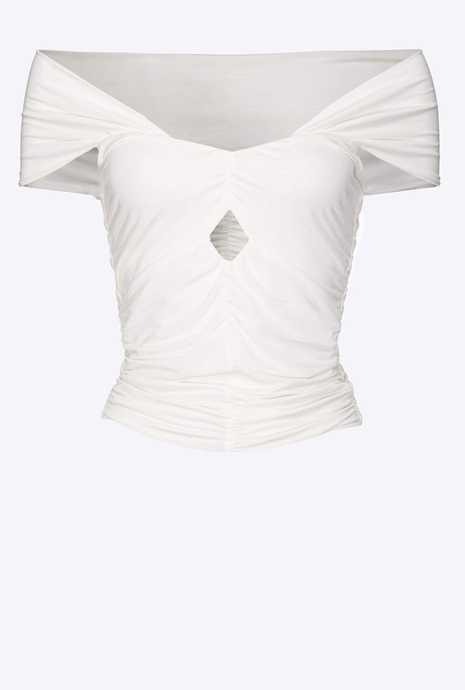 Fluid jersey off-the-shoulder top - Bright white