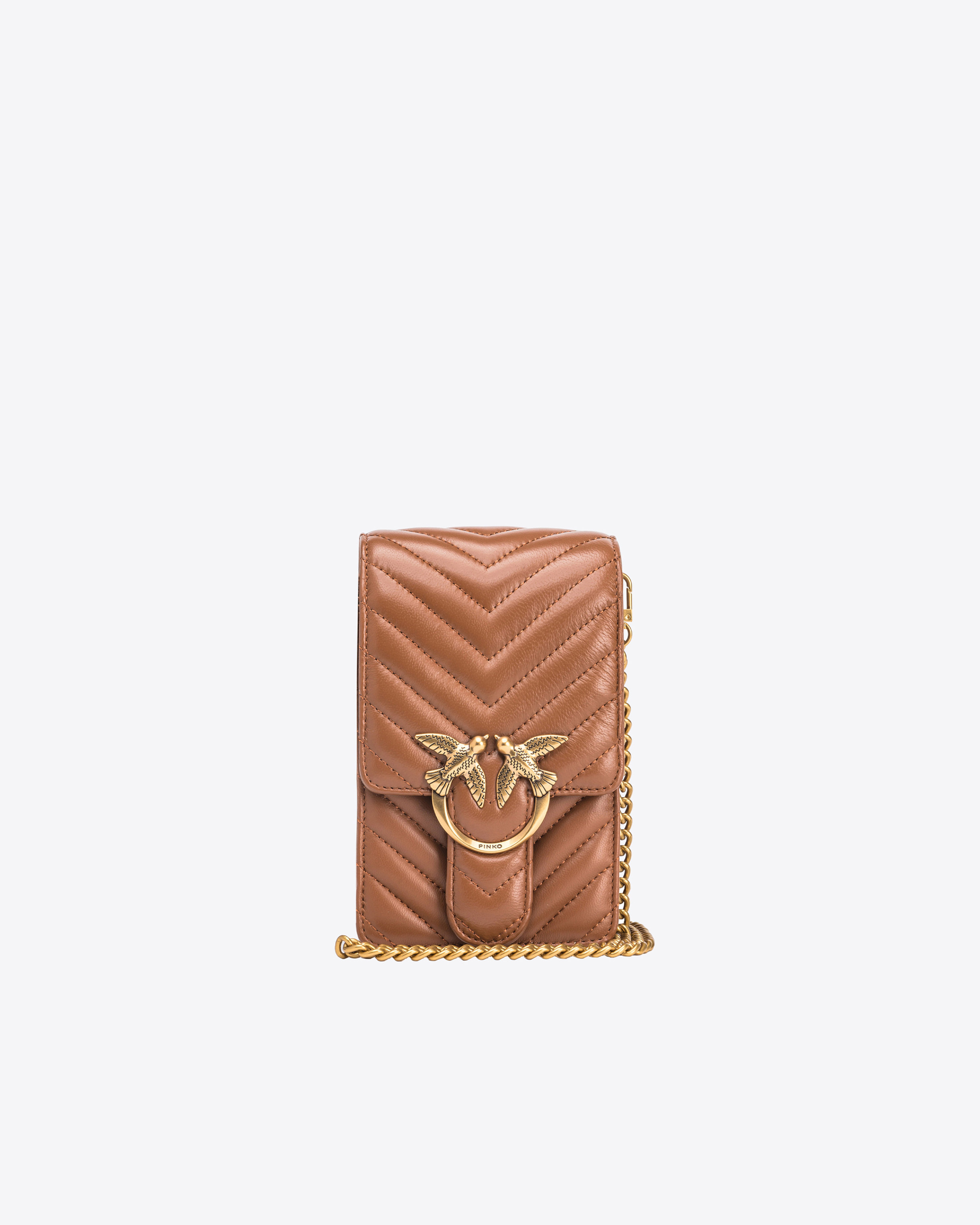 Pinko Chevron Nappa Leather Smartphone Case In L17q