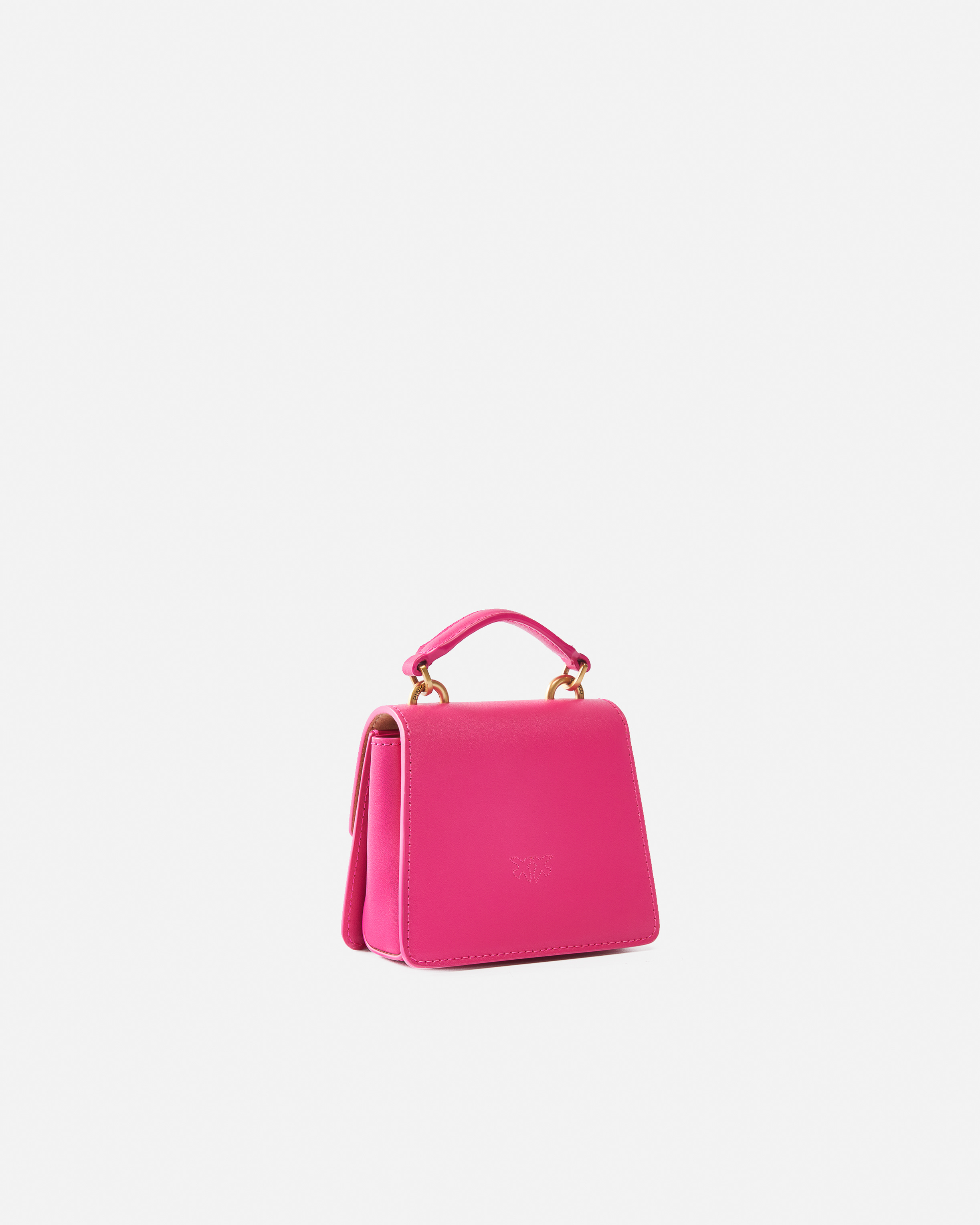 Shop Pinko Micro Love Bag One Light À Anse Supérieure In  Pink-antique Gold