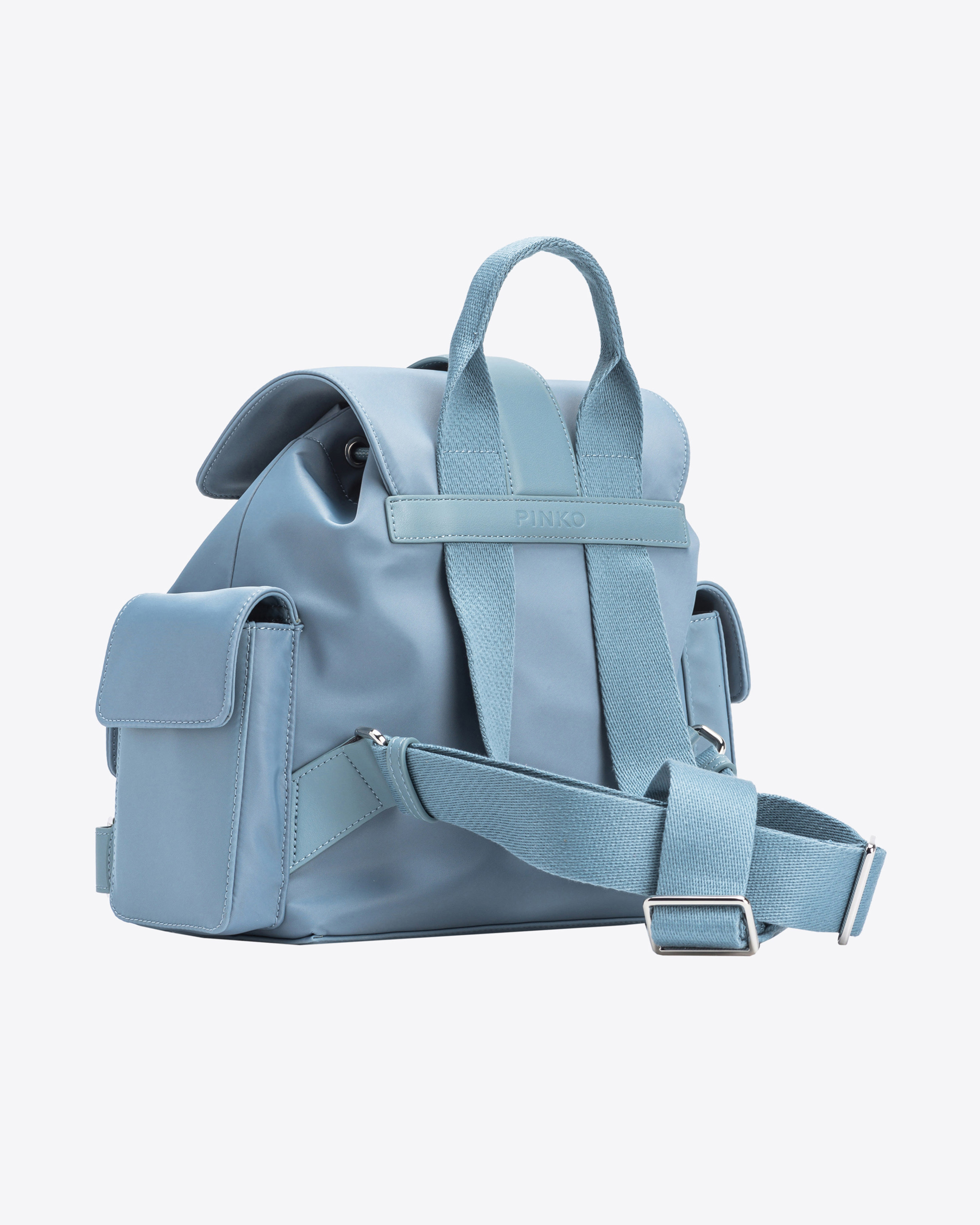 Рюкзак из переработанного текстиля с несколькими карманами - lightblue - large