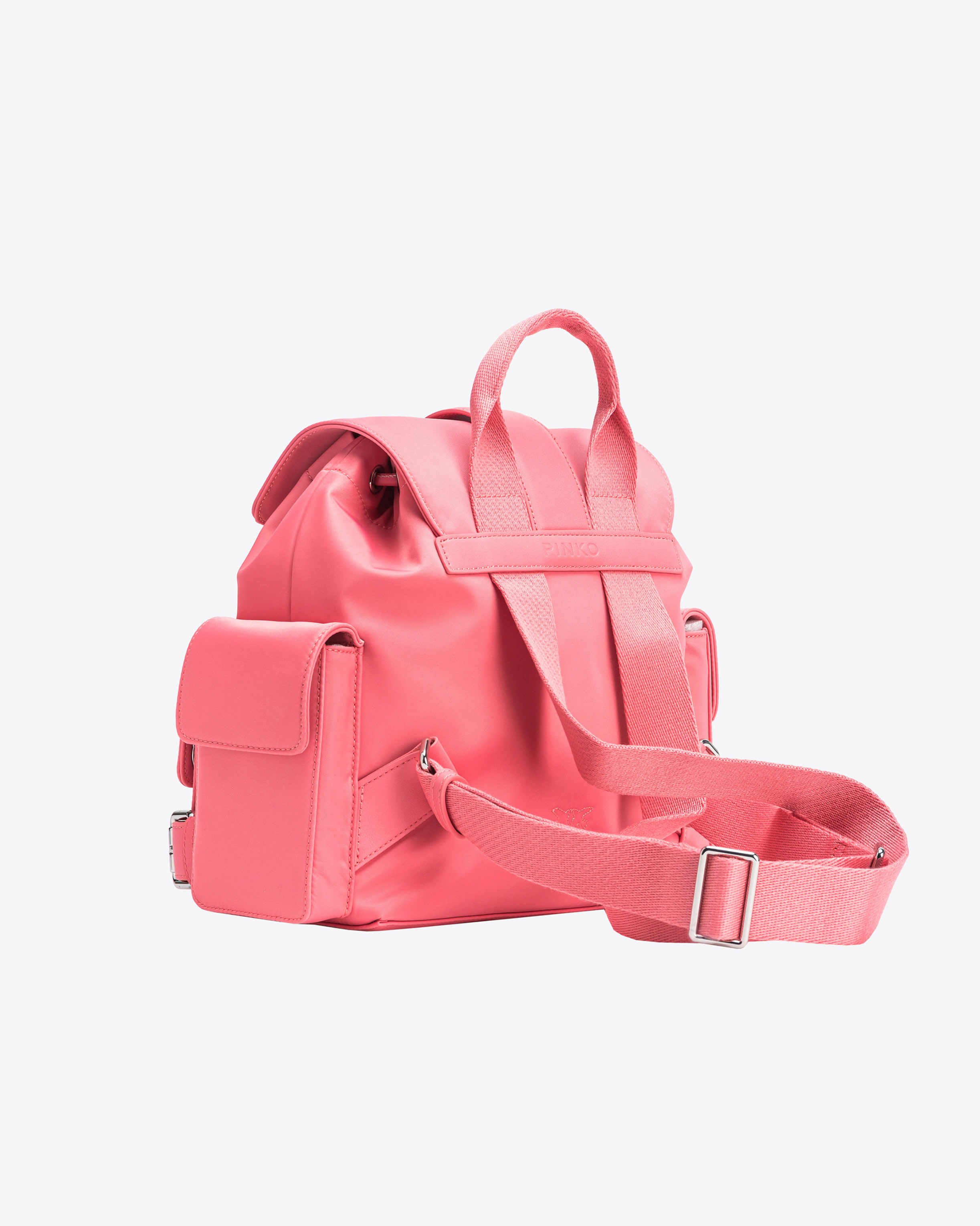 Рюкзак из переработанного текстиля с несколькими карманами - РОЗОВЫЙ - large