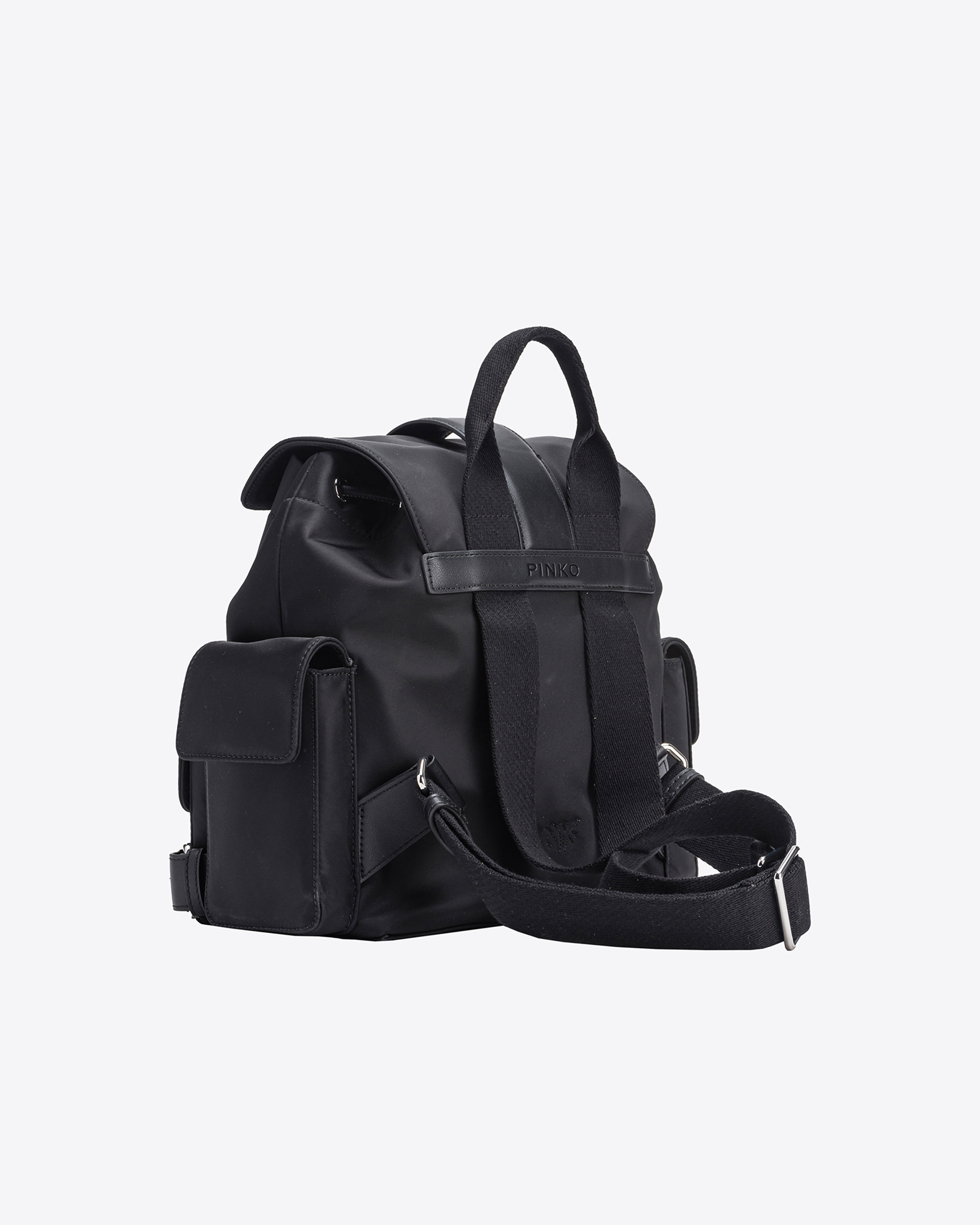 Рюкзак из переработанного текстиля с несколькими карманами - ЧЕРНЫЙ - large