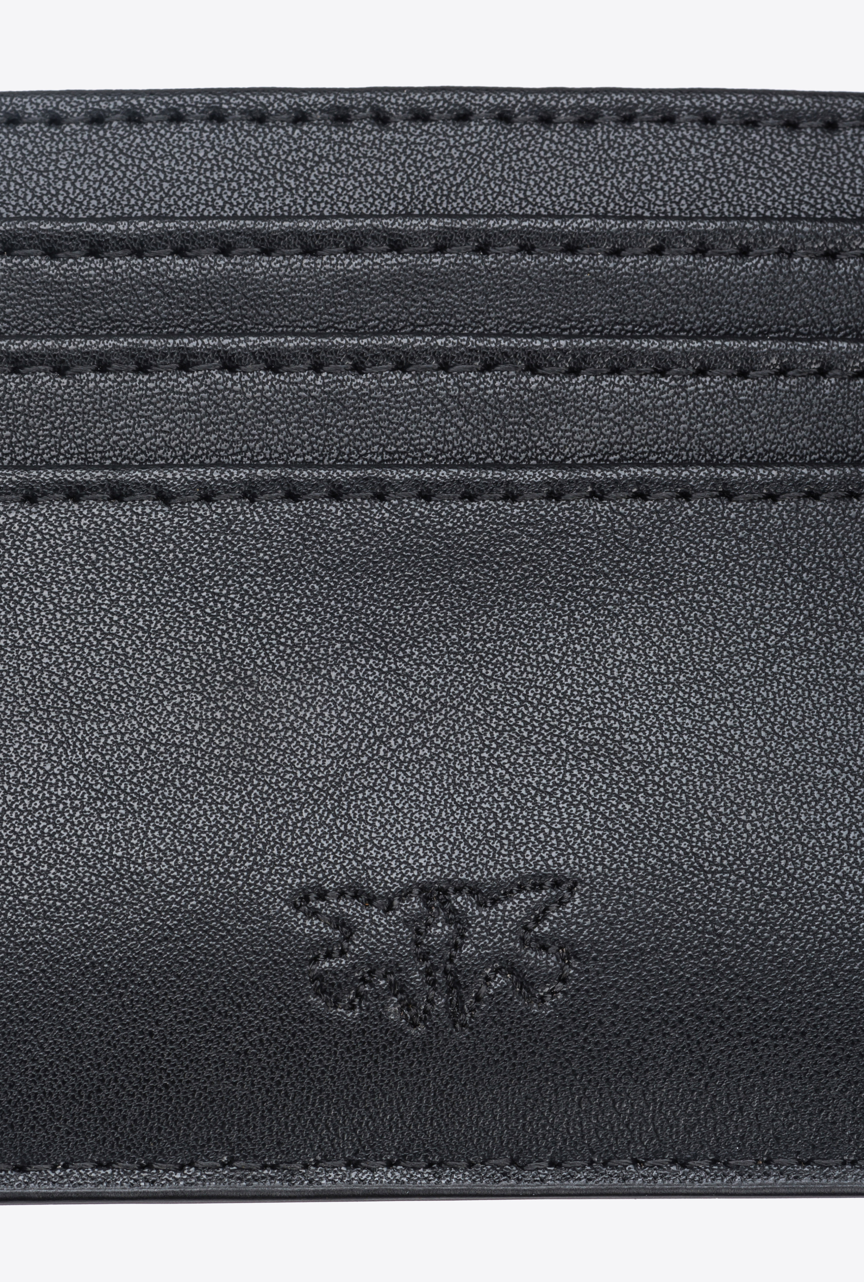 Pinko Porta Carte In Pelle Con Catenella In Noir-vieil Or